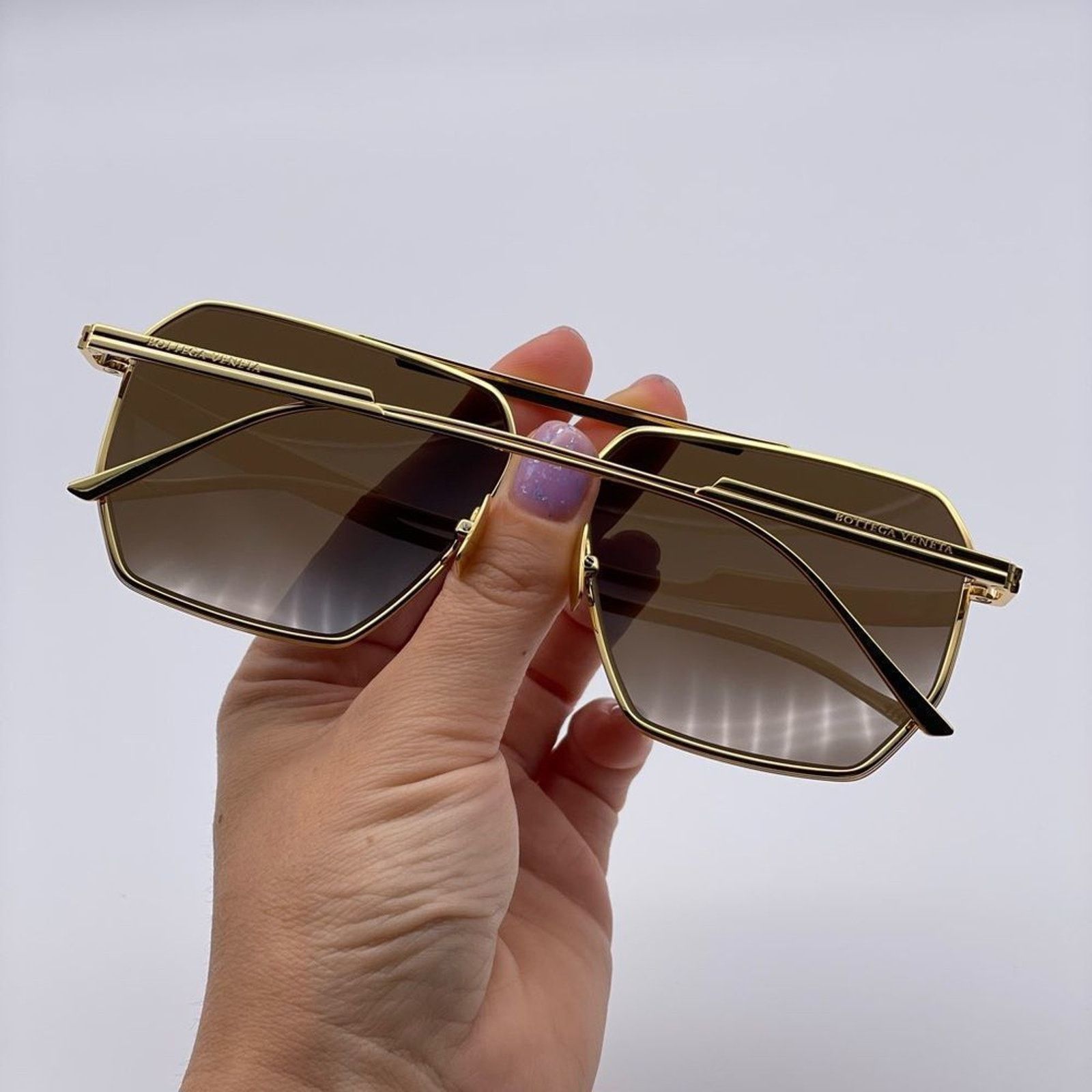 BRAND NEW BOTTEGA VENETA BV1012S 003 Gold/Brown Unisex
