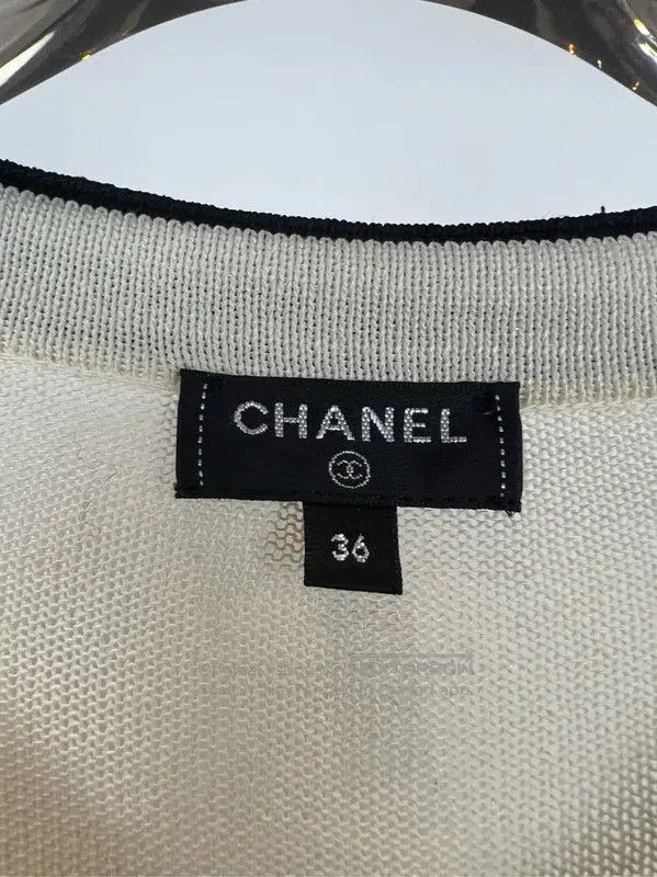Chanel Chanel White Cotton Long Sleeve Dress . Size S / US 4 / IT 40 - 5 Thumbnail