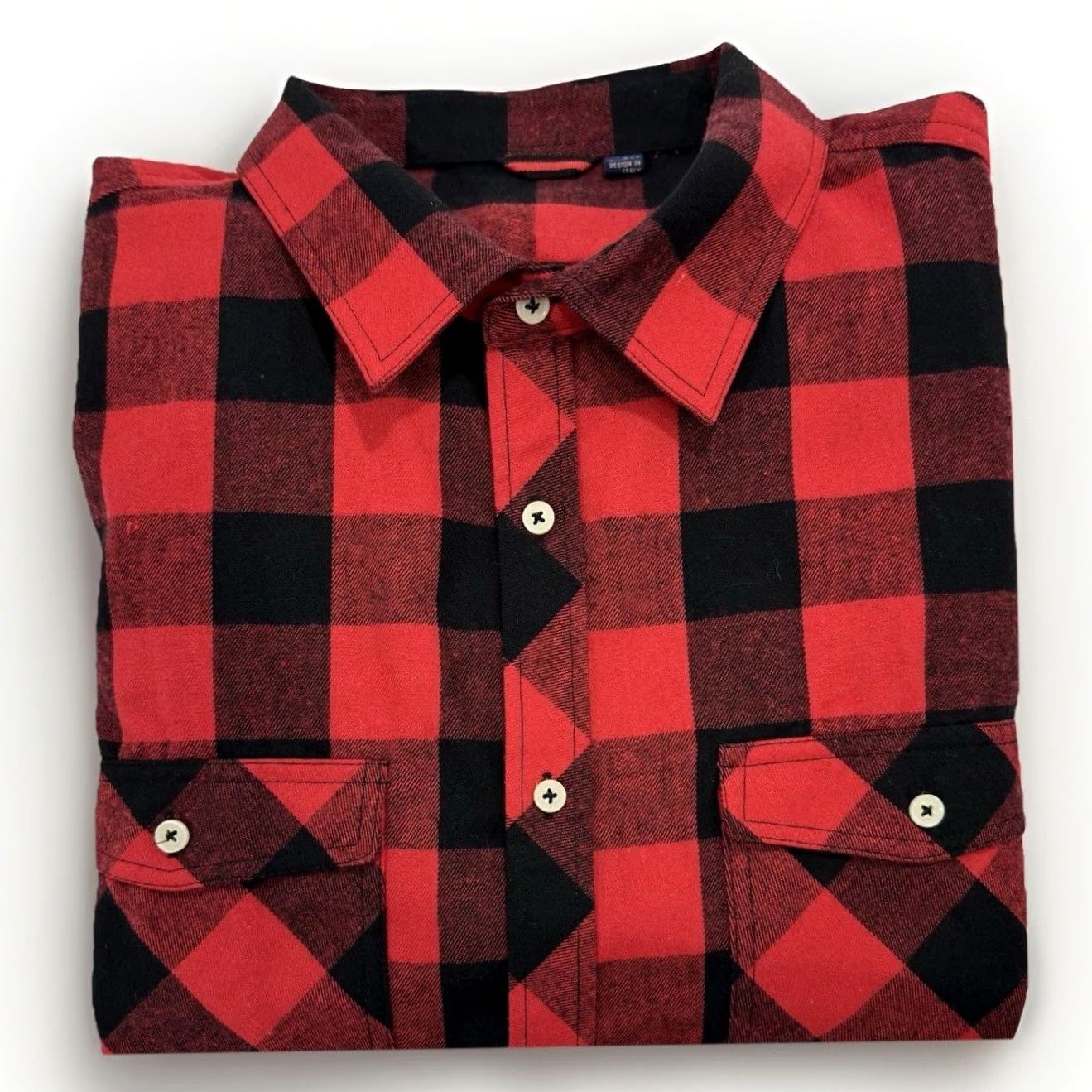 Vintage Western Red Black Buffalo Plaid Flannel Shirt Men 3XL Long Sleeve Button-Up Size US XXL / EU 58 / 5 - 2 Thumbnail