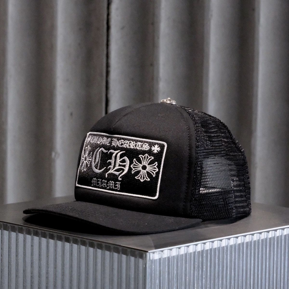 Chrome Hearts CHROME HEARTS TRUCKER CAP - CH MIAMI PATCH/BLACK Size ONE SIZE - 3 Thumbnail
