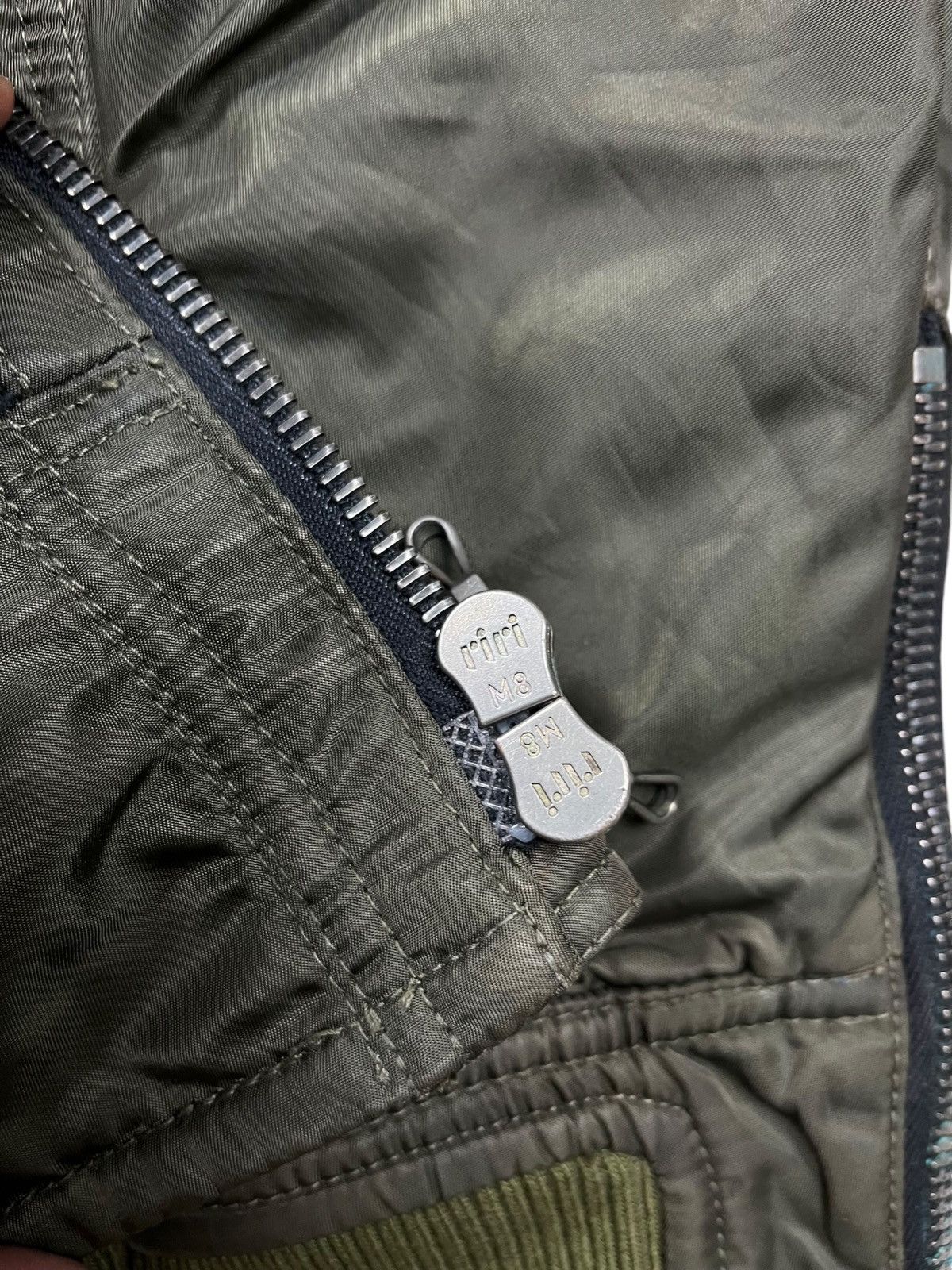 If Six Was Nine 2000s Shellac - Riri Zips Rider Bomber Jacket Size US M / EU 48-50 / 2 - 8 Thumbnail