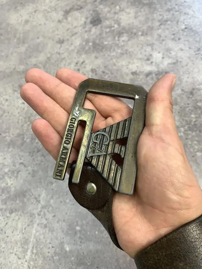 Giorgio Armani × Vintage Vintage Belts Y2K Giorgio Armani leather belt Japanese Size ONE SIZE - 8 Thumbnail