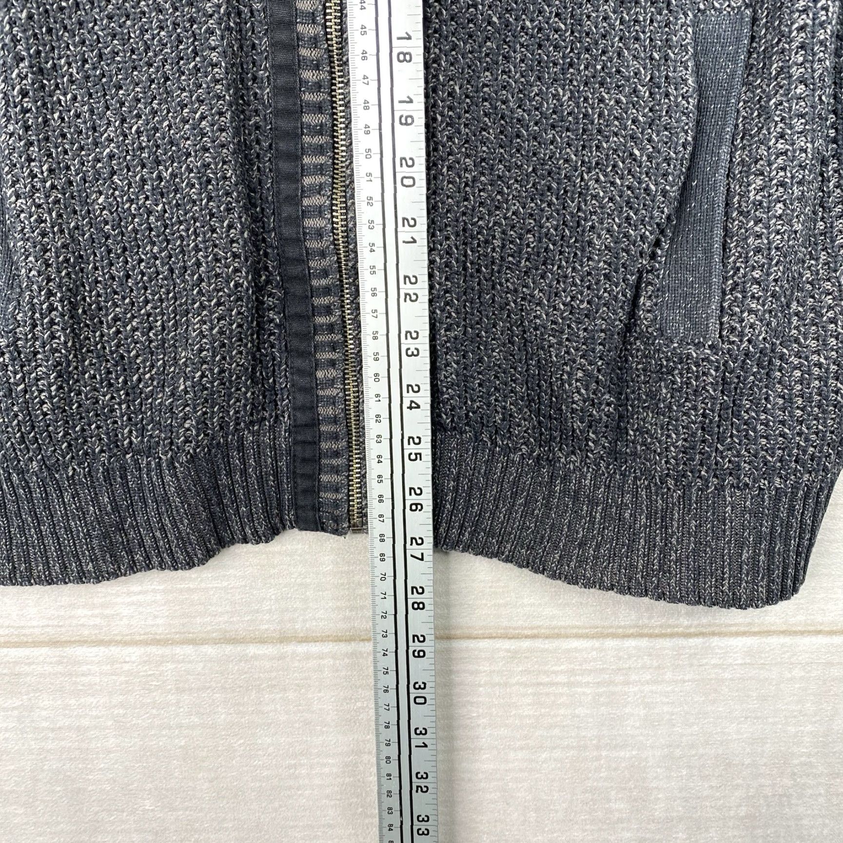 Vintage Rock & Republic Sweater Cardigan Full Zip Mock Neck Wool? Black Dark Gray L Men’s Regular Knit, Cotton, Rock Theme, Pockets, Fall Winter, Hiking Mens Size US L / EU 52-54 / 3 - 6 Thumbnail