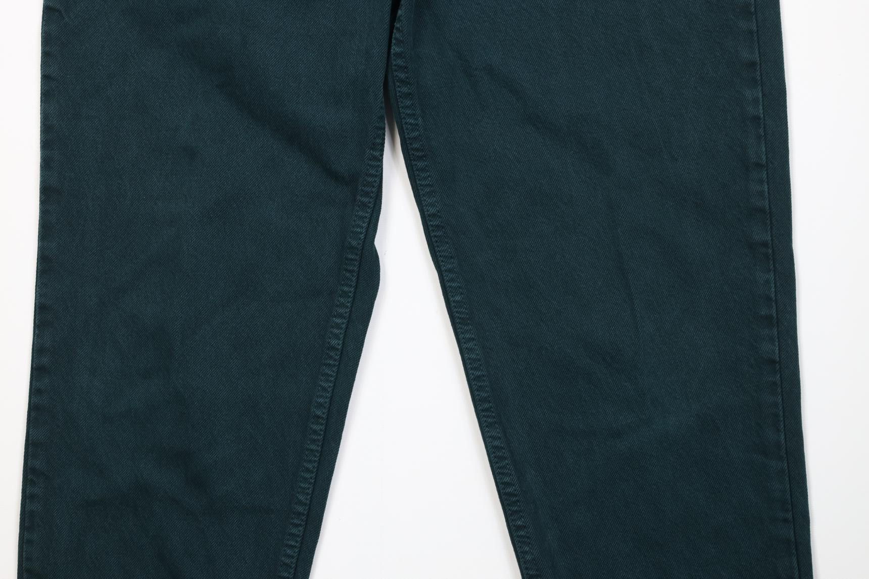 Levi's Vintage 90s Levis 521 Tapered Leg Denim Jeans Green USA Size 36" / US 14 / IT 50 - 3 Thumbnail