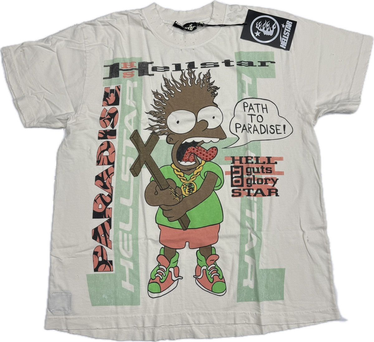 HELLSTAR Hellstar Cartoon Cross T-shirt Size US L / EU 52-54 / 3 - 1 Thumbnail