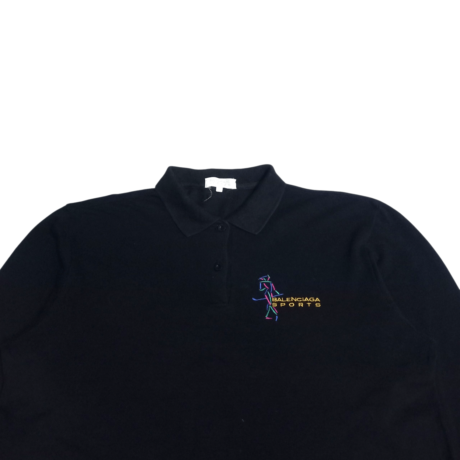 Balenciaga Balenciaga Sport - Half Button Long Sleeve Polo Tshirt Size US M / EU 48-50 / 2 - 2 Thumbnail