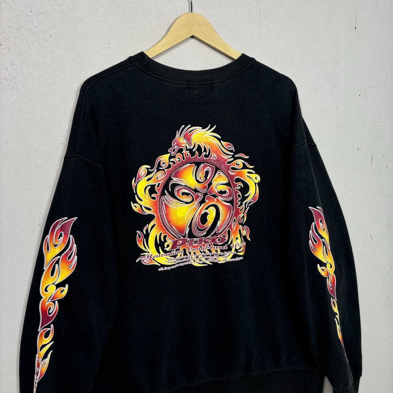 Other Vintage Piko Hawaiian Longboard Surf Sweatshirt Y2K Flames Size US XXL / EU 58 / 5 - 4 Thumbnail