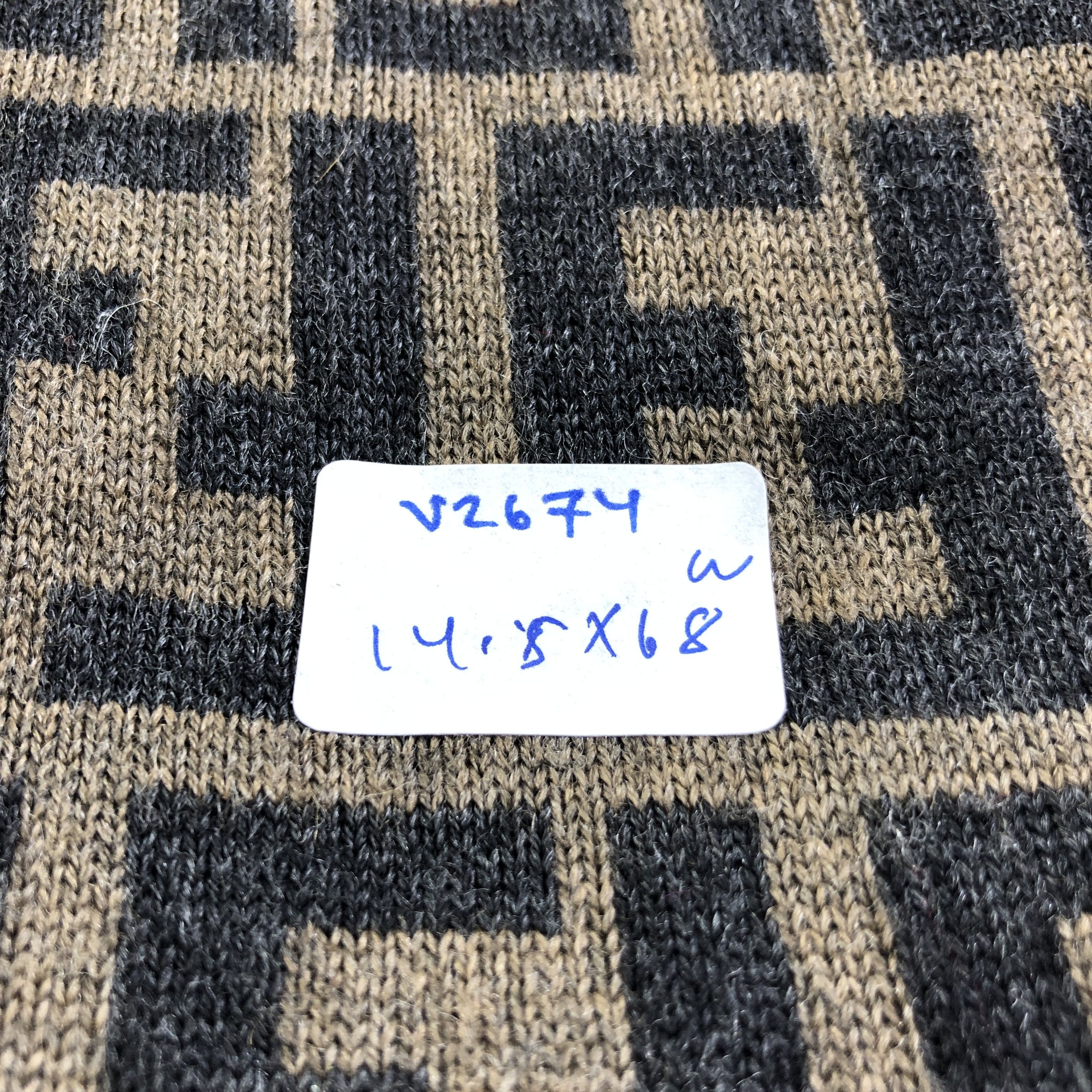 Fendi Fendi Monogram Wool Scarf Muffler V2674 Size ONE SIZE - 10 Thumbnail