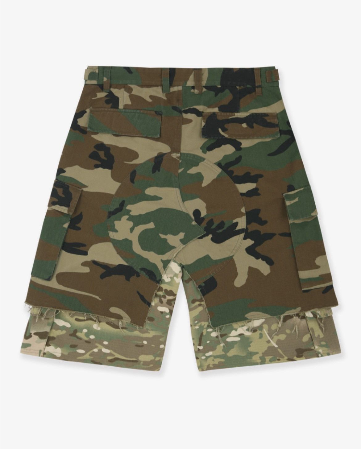 PROJECT G/R Project G/R LAYERED SKIRT CAMO CARGO SHORTS | Grailed