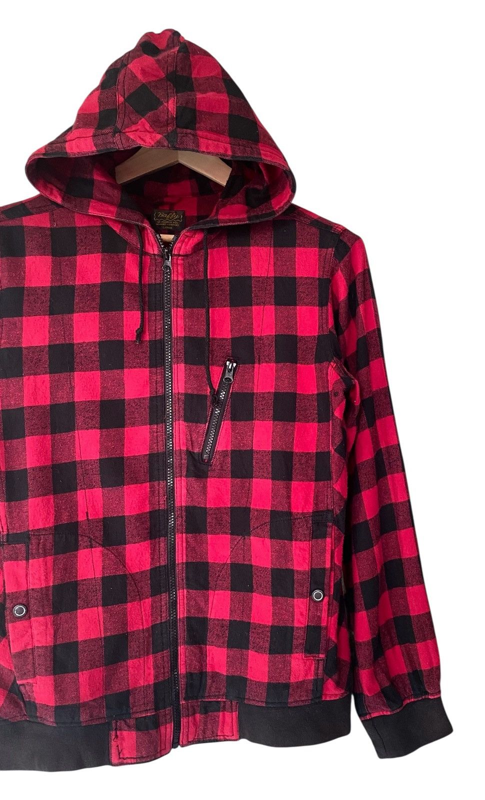 Japanese Brand Rare BAFFY Plaid Checkered Zipper Jacket Hoodie Size US L / EU 52-54 / 3 - 2 Thumbnail