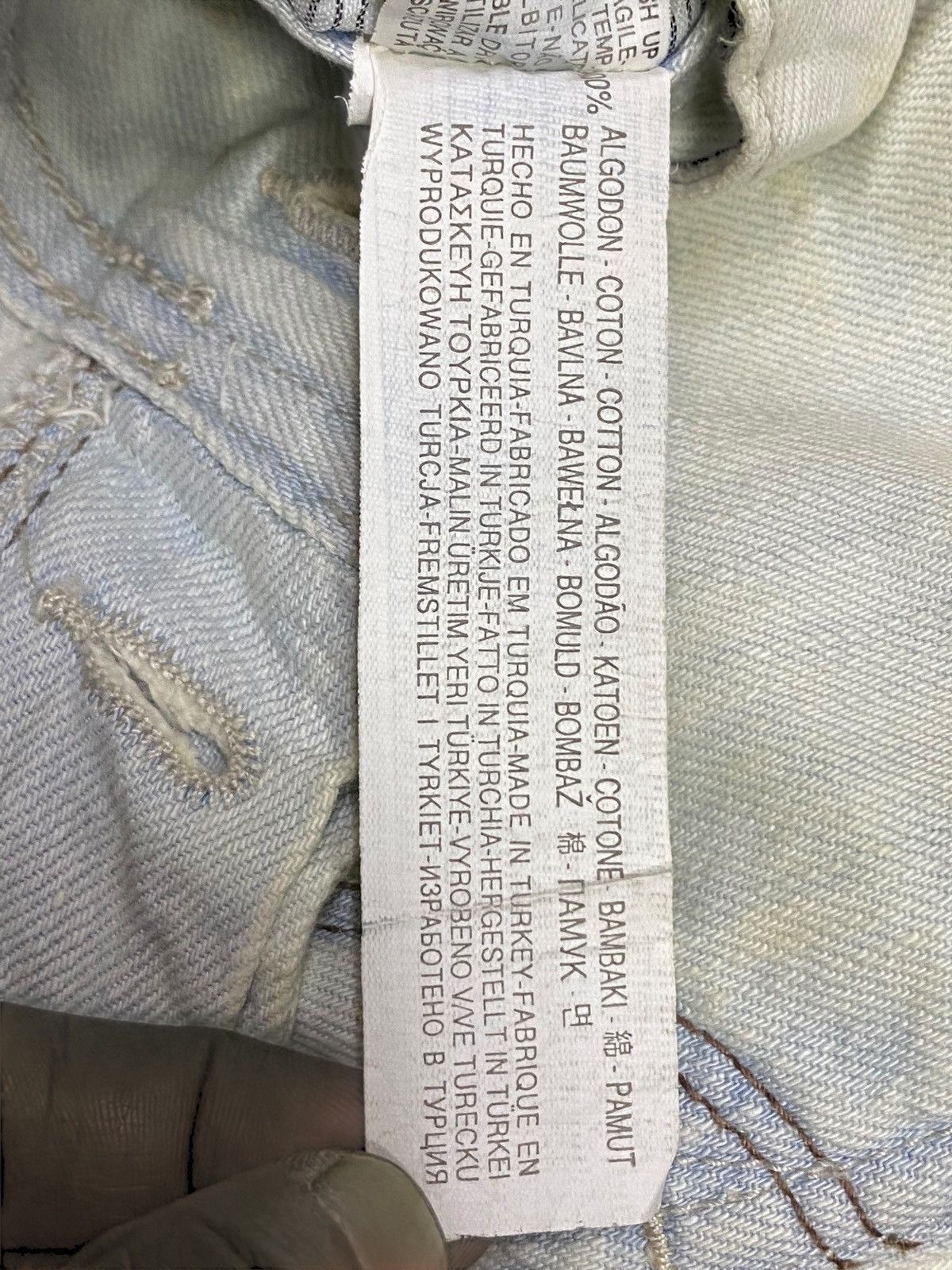 Rhude × Zara Vintage Zara Faded Wash Distressed Loose Jeans Size US 34 / EU 50 - 19 Thumbnail