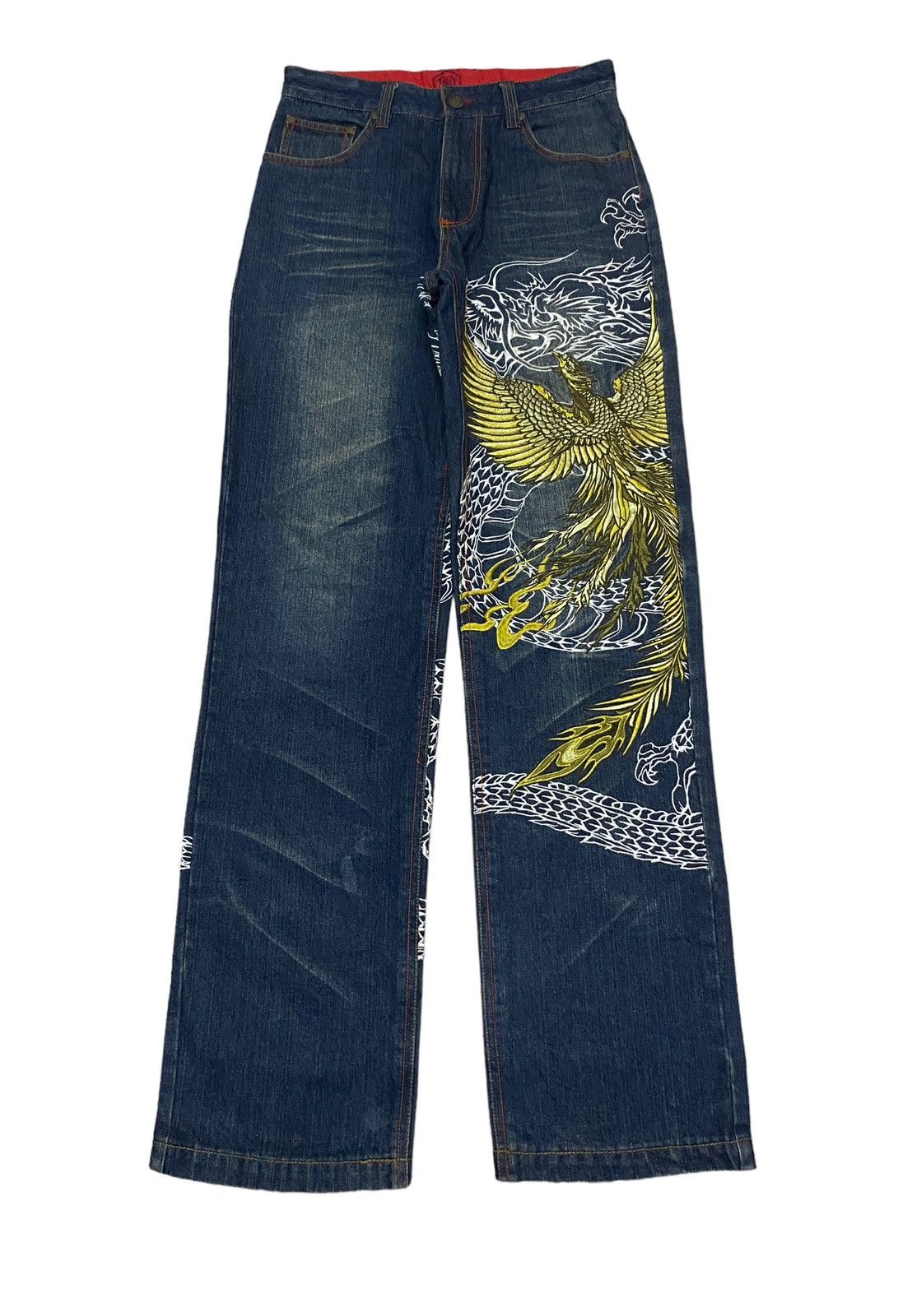 Japanese Brand × Vintage Very Rare Vintage The Japanese Tradition Sukajan Jeans 1990s Size US 32 / EU 48 - 1 Thumbnail