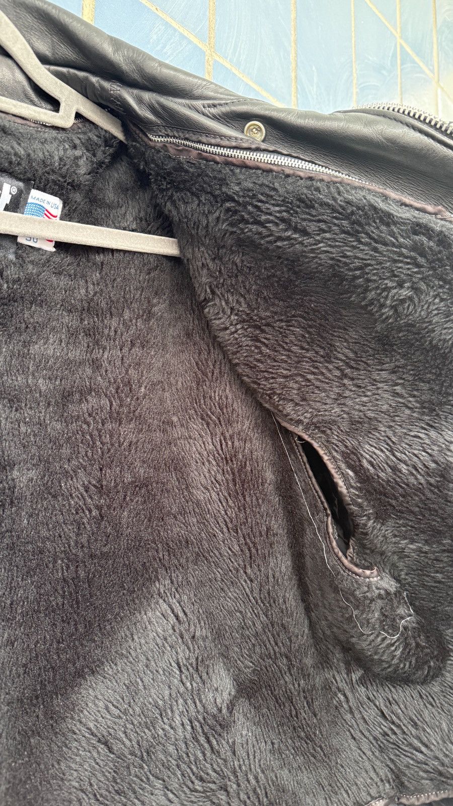 Schott Schott Leather Bomber Jacket with Removable Shearling Lining Size US M / EU 48-50 / 2 - 4 Thumbnail