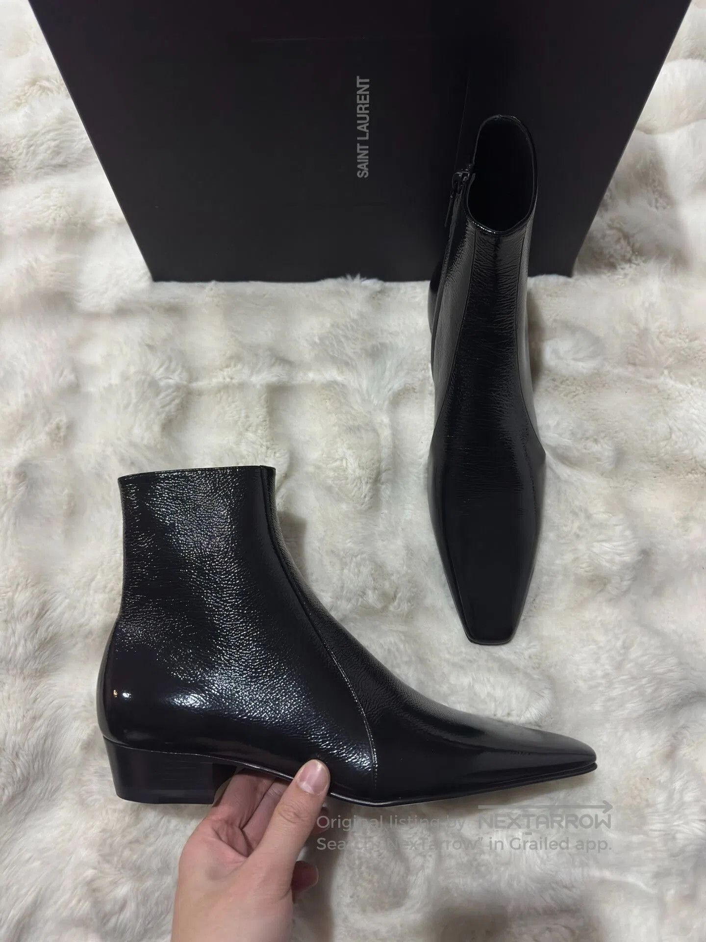 Saint Laurent Paris Saint Laurent RAINER Pleated Boots. Size US 8 / EU 41 - 4 Thumbnail