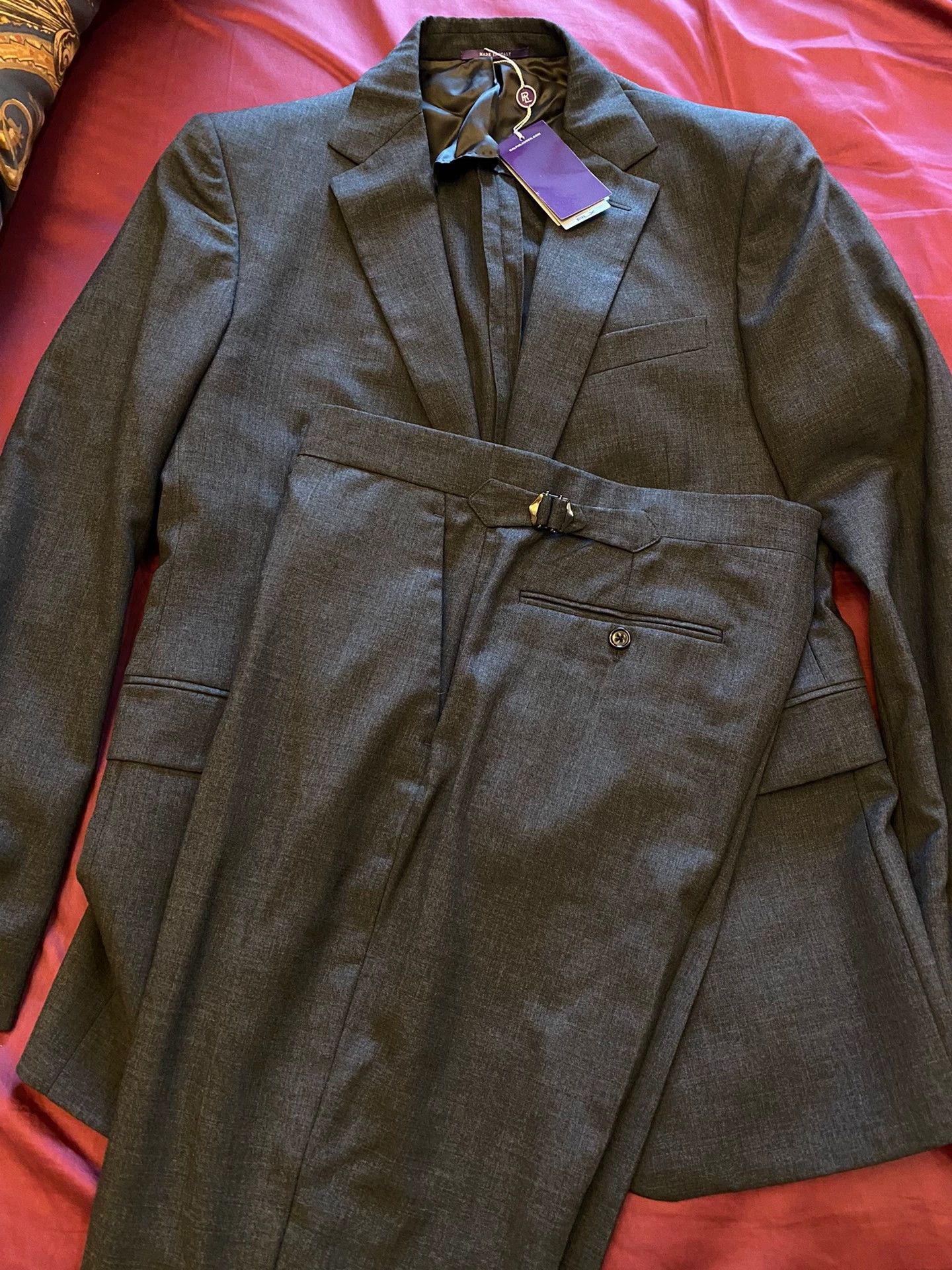 Polo Ralph Lauren RRL Purple Label Charcoal Wool Suit 40R NWT Italy Size 40R - 8 Thumbnail