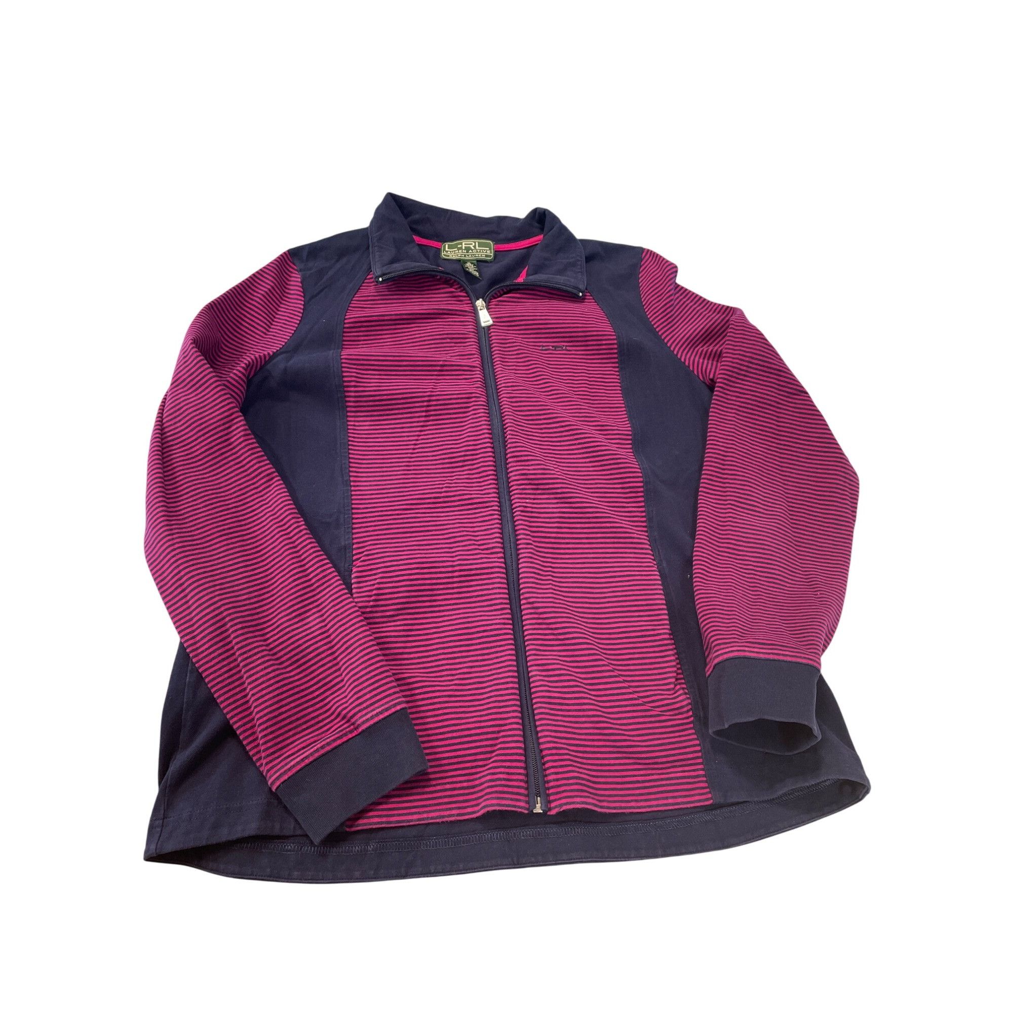 Lauren Ralph Lauren Lauren Ralph Lauren Active Womens Pink Blue Striped Full-zip Size XL / US 12-14 / IT 48-50 - 1 Thumbnail