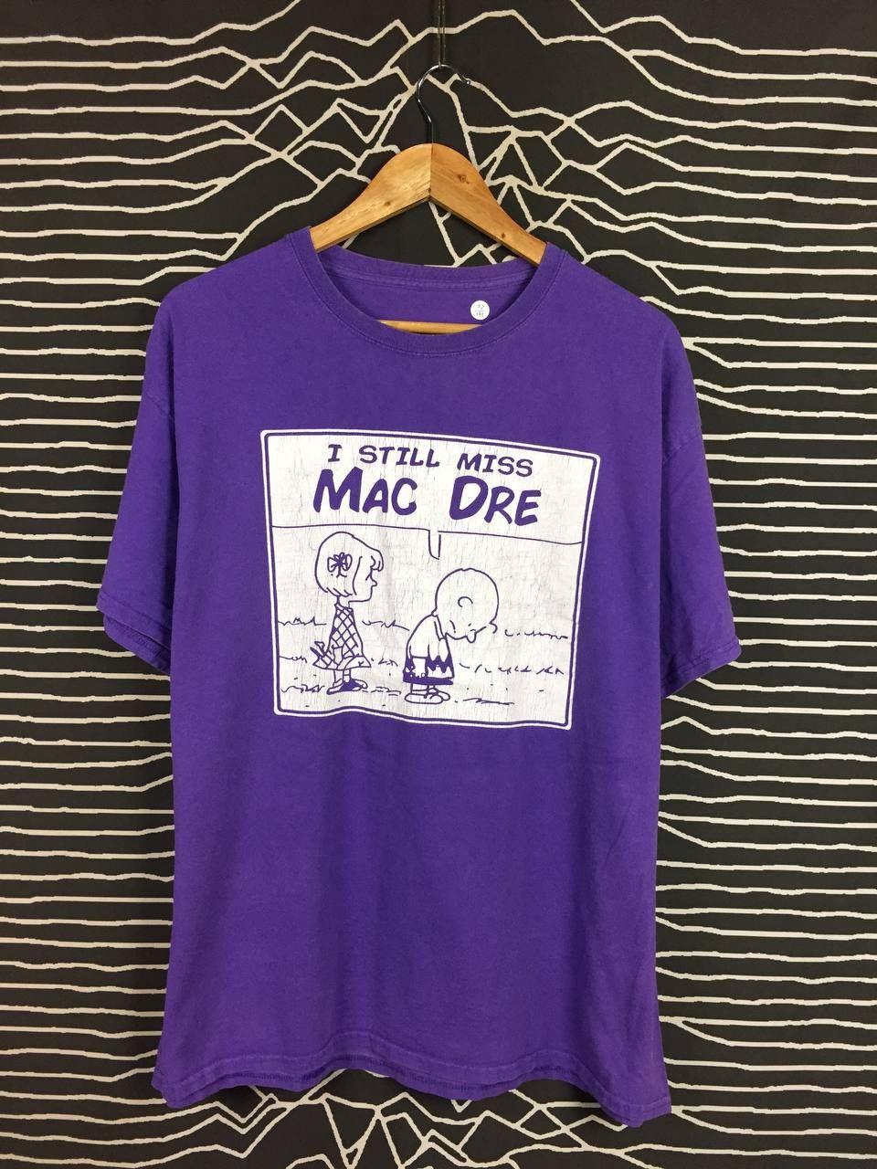 Rap Tees Mac Dre "I Still Miss Mac Dre" Snoopy Charlie Brown Rap Tees Size US XL / EU 56 / 4 - 1 Thumbnail