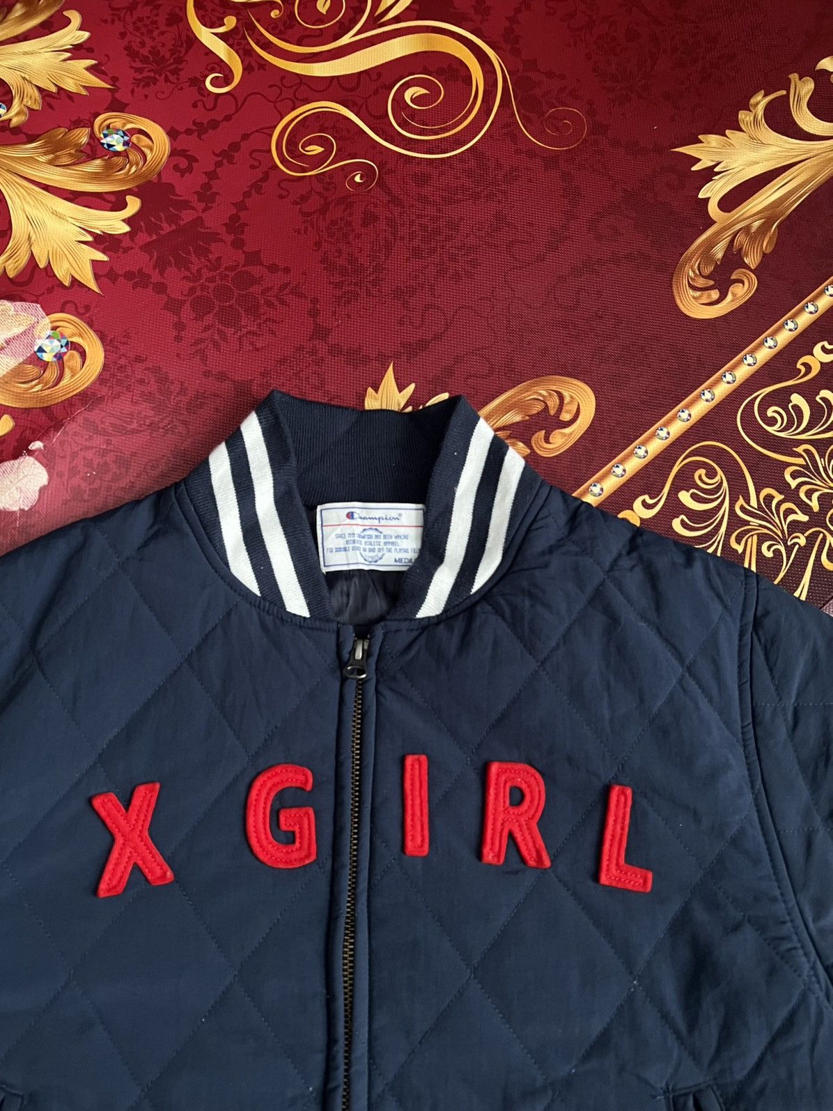 Champion Champion X Girl Japan Varsity Jacket Size US M / EU 48-50 / 2 - 2 Thumbnail