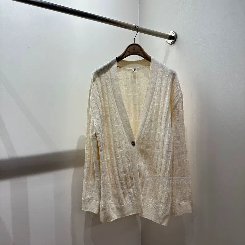 Hermes Hermes Full-Print H-Stripe Wool Open Cardigan Size XS / US 0-2 / IT 36-38 - 1 Thumbnail