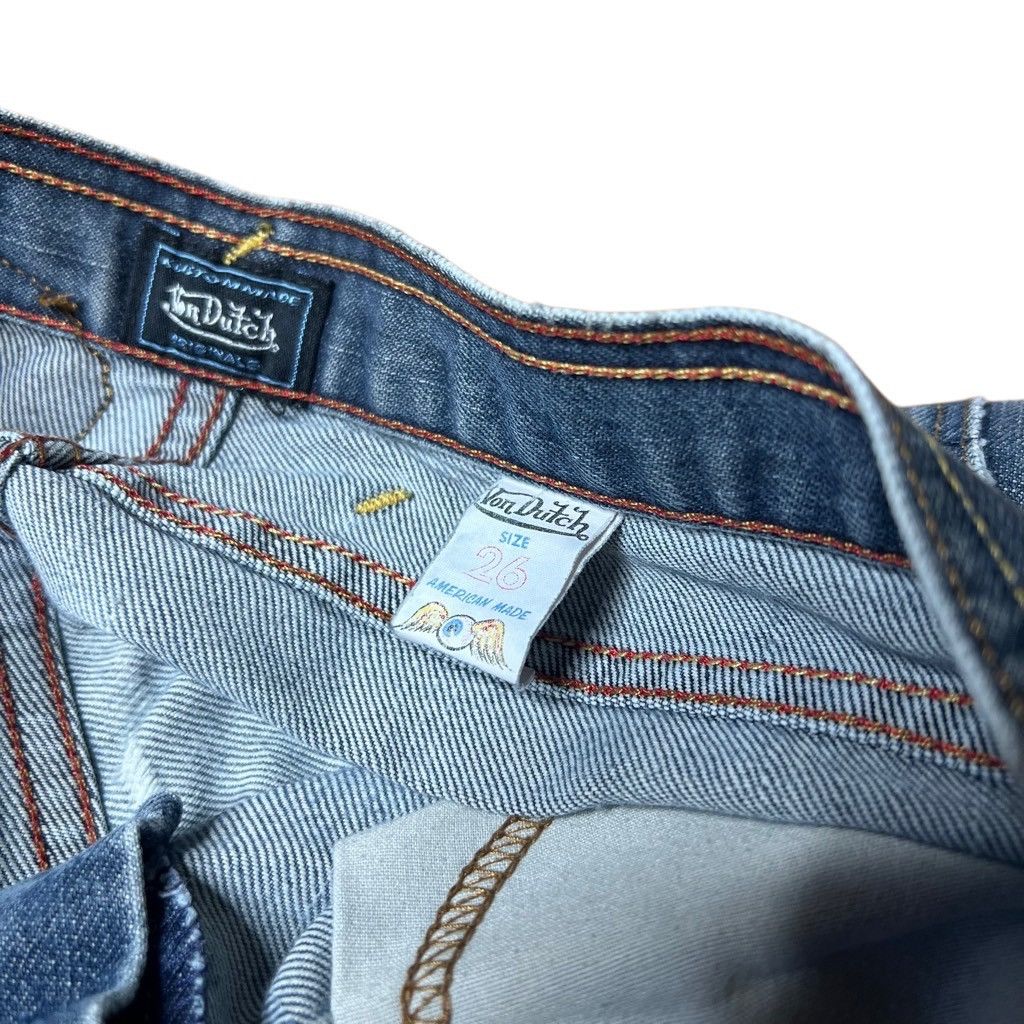 Vintage × Von Dutch Vintage 90s Y2K Von Dutch Patch Jeans Size 26 Made In USA Size 26" / US 2 / IT 38 - 10 Thumbnail