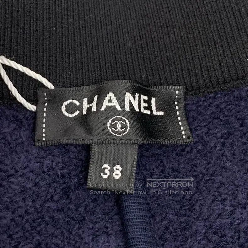 Chanel Chanel Cruise Series Dark Blue Cotton Casual Knitted Towel Size 25" / US 0 / IT 36 - 7 Thumbnail