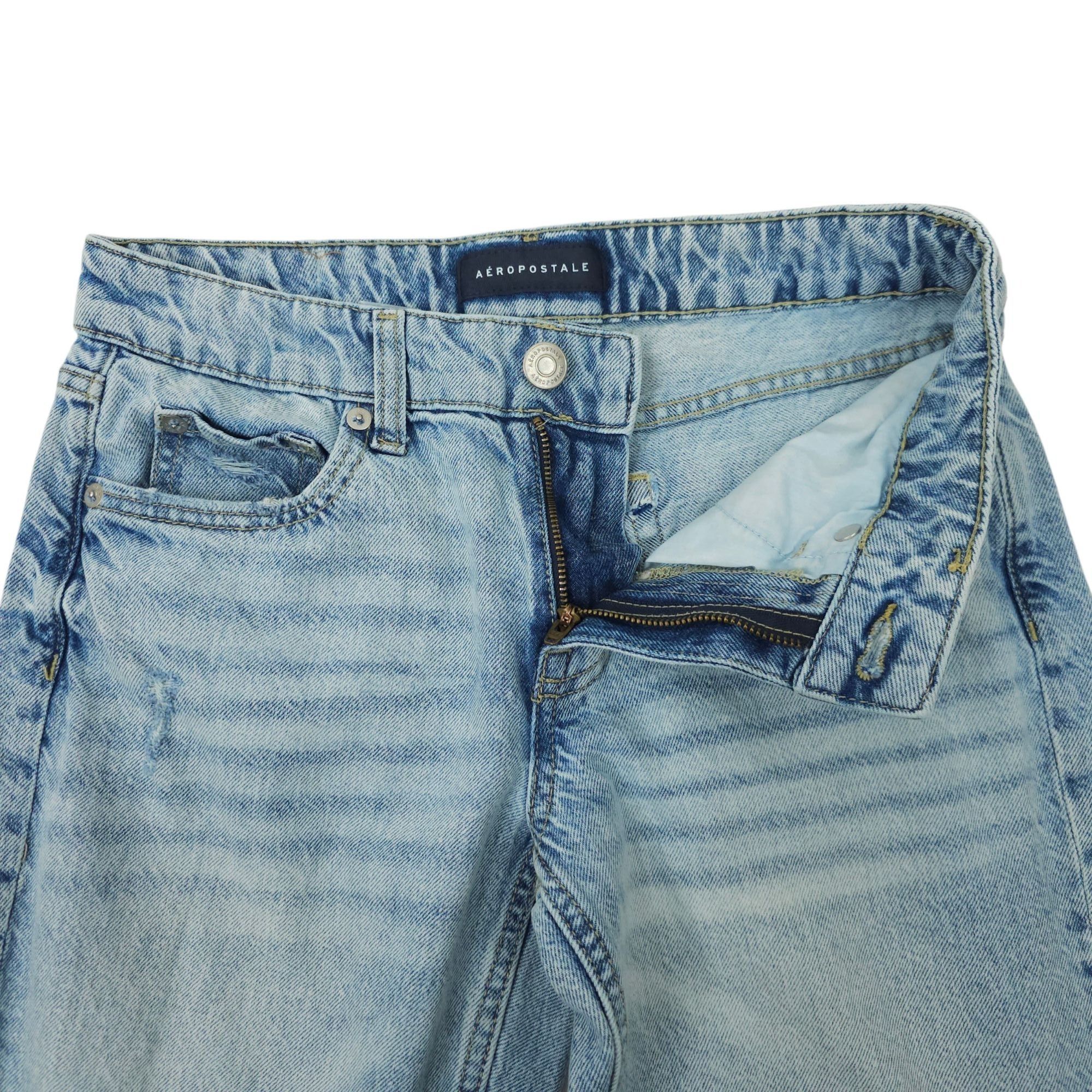 Aeropostale Aeropostale Low Rise Baggy Jeans Women 0 Short Distressed Size 25" / US 0 / IT 36 - 7 Thumbnail