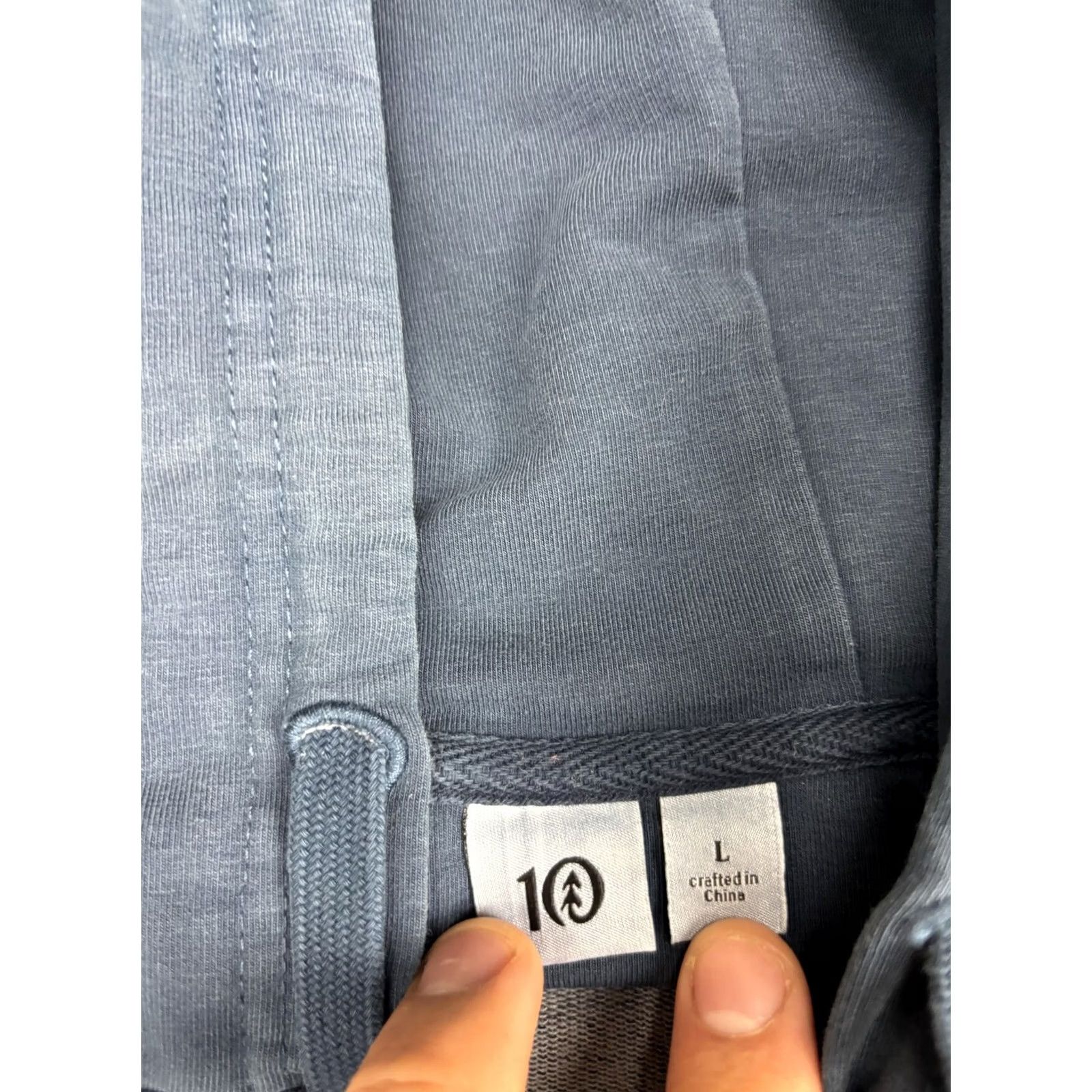 tentree tentree Hoodie Sweatshirt Mens Large Blue Full Zip Organic Cotton Blend Pockets Size US L / EU 52-54 / 3 - 2 Thumbnail
