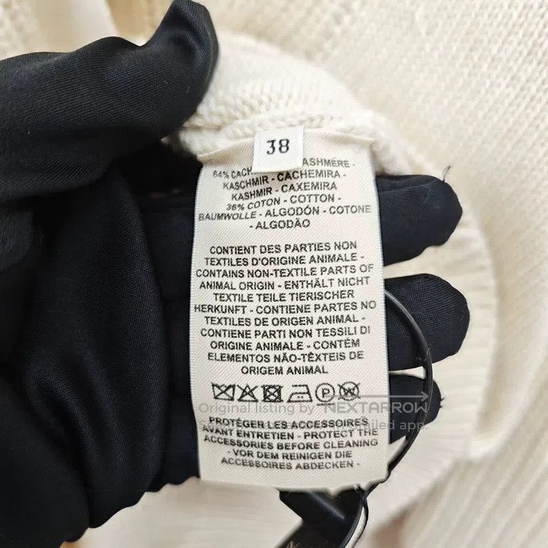 Hermes Hermes Ivory 64% Cashmere 36% Cotton Mid-Length Cardigan Size XS / US 0-2 / IT 36-38 - 5 Thumbnail