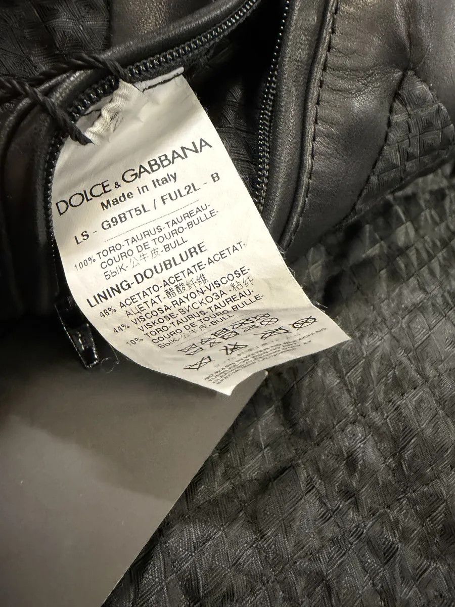 Dolce & Gabbana 2000s Dolce & Gabbana Perfecto Pure Black Leather Jacket Size US M / EU 48-50 / 2 - 10 Thumbnail