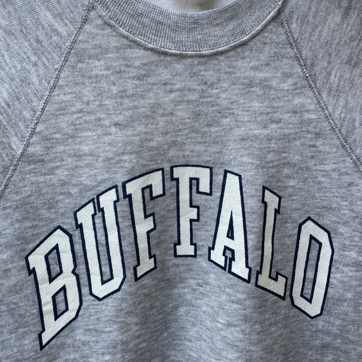 Vintage 🔥Vintage 80s BUFFALO Big Spellout Crewneck Jumper Sweatshirt Size US XS / EU 42 / 0 - 6 Thumbnail