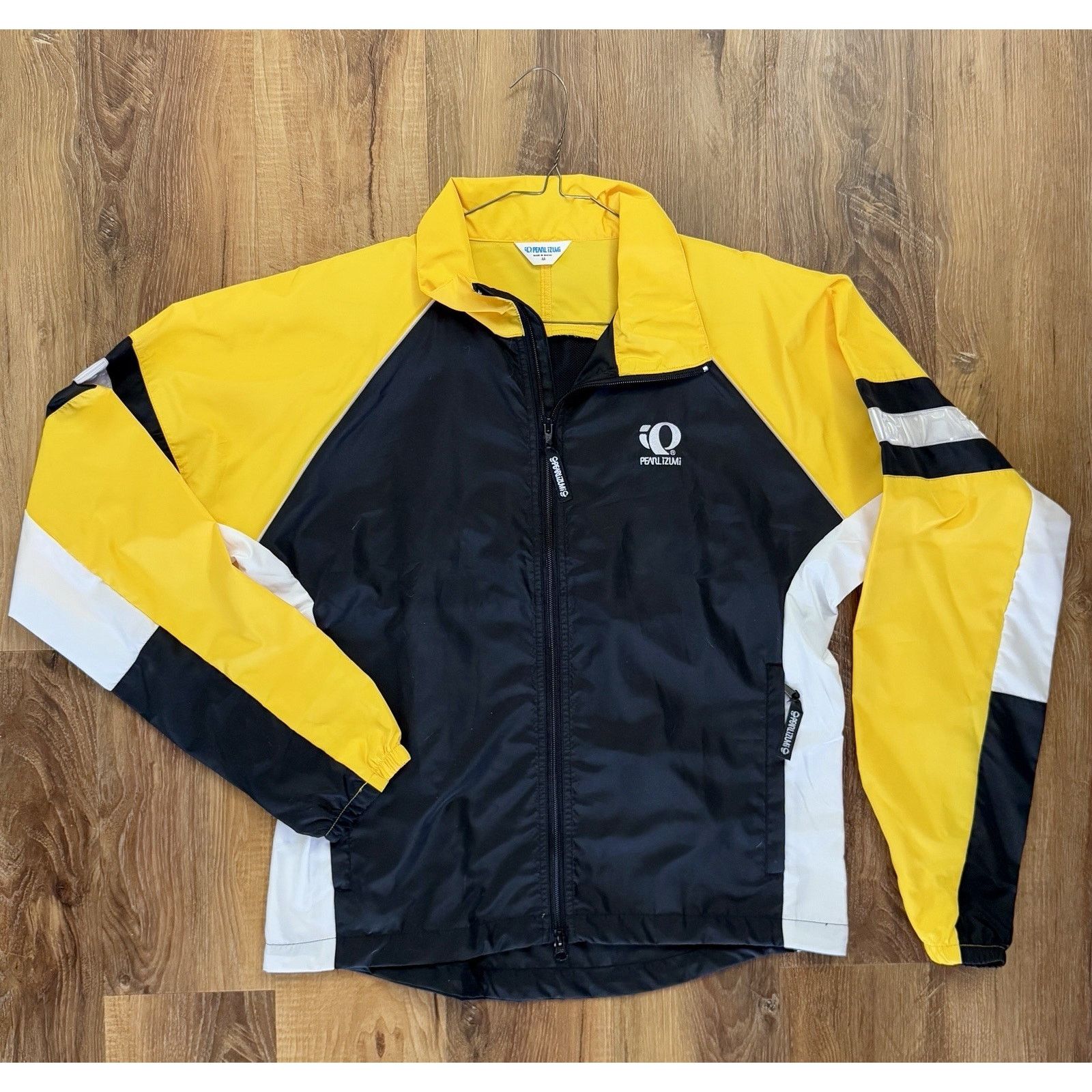 PEARL iZUMi Vintage Pearl Izumi Cylcing Zip Jacket Windbreaker M Yellow Size US M / EU 48-50 / 2 - 2 Thumbnail