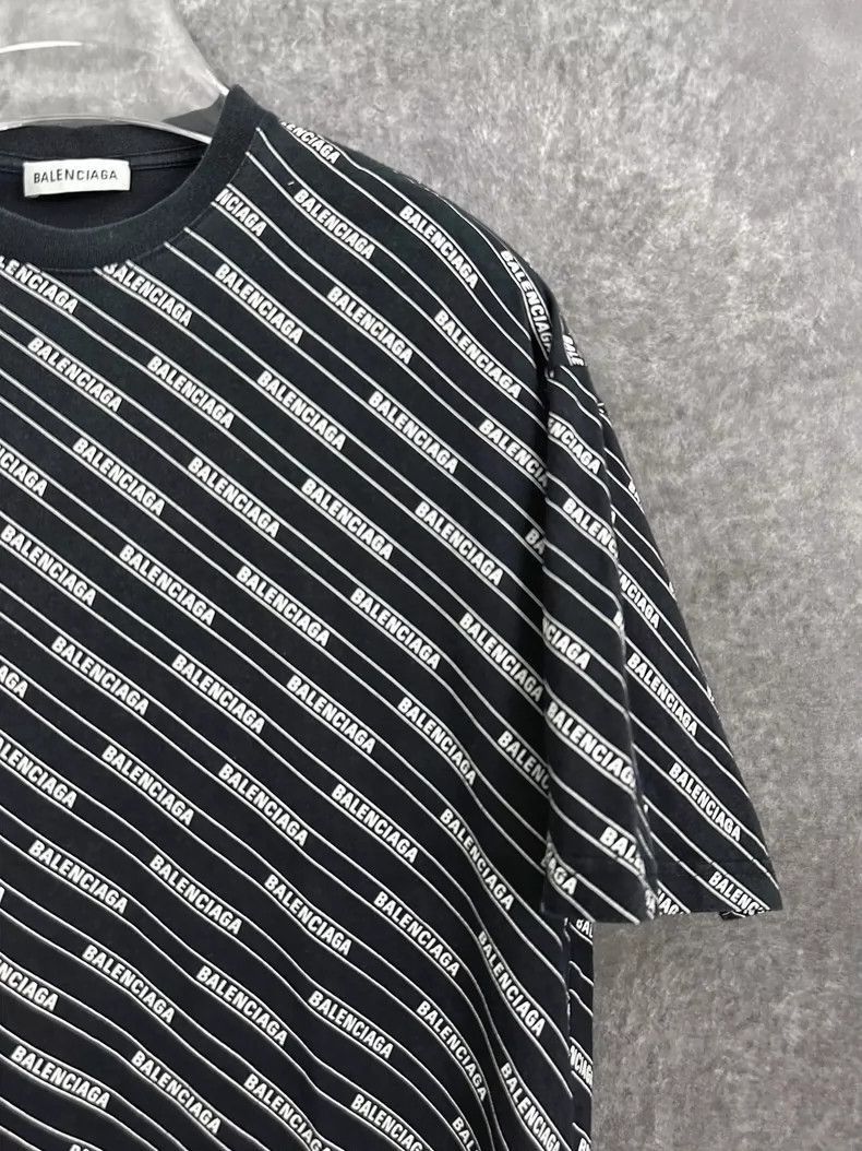 Balenciaga Balenciaga Balenciaga Black Logo Short Sleeve Shirt -2507 Size US XS / EU 42 / 0 - 5 Thumbnail
