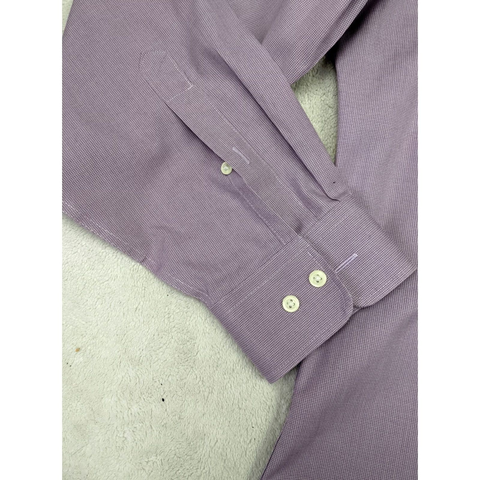 Joseph Joseph & Feiss Fitted Non Iron Mens Tall 18 Purple Weave Button Shirt Size US XXL / EU 58 / 5 - 3 Thumbnail