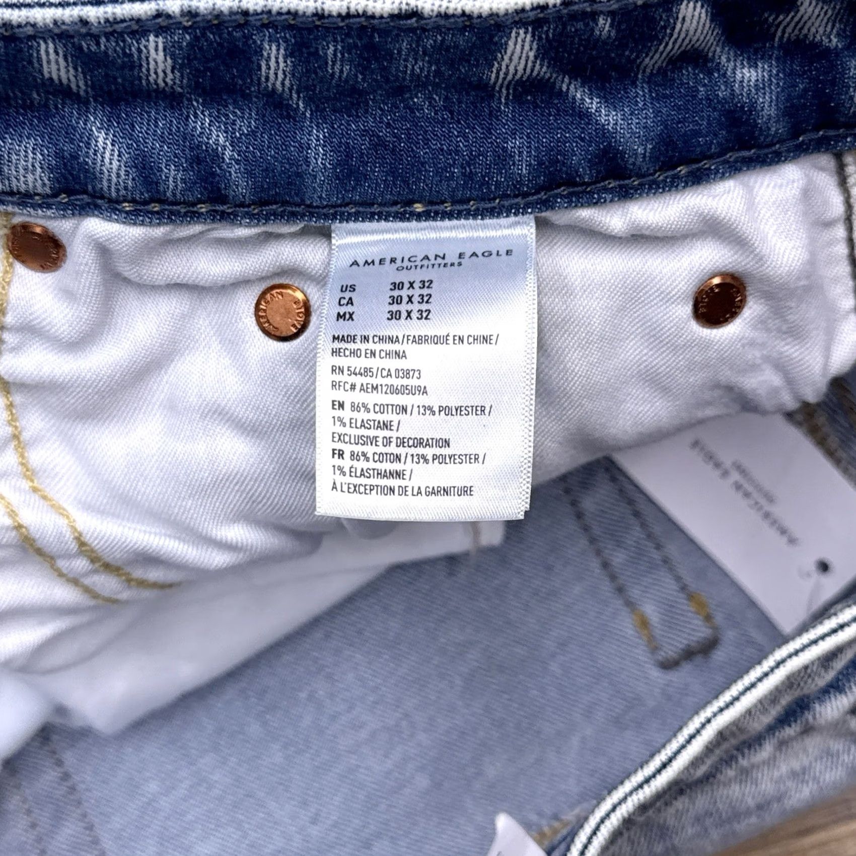 American Eagle Outfitters American Eagle Outfitters Jeans Slim Skinny 5-Pocket Denim Regular 30x32 Blue Distressed Stretch Belt Loops Logo Size US 30 / EU 46 - 7 Thumbnail