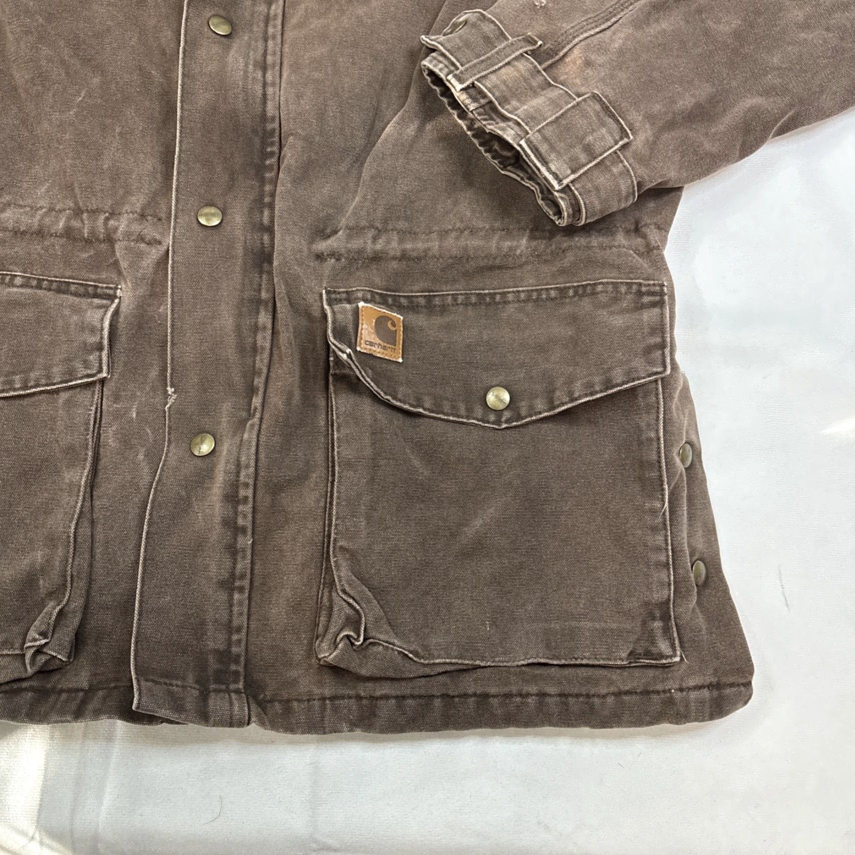 Carhartt Carhartt Duck Barn Jacket Blanket Lined Coat XL Brown Workwear Men Size US XL / EU 56 / 4 - 2 Thumbnail