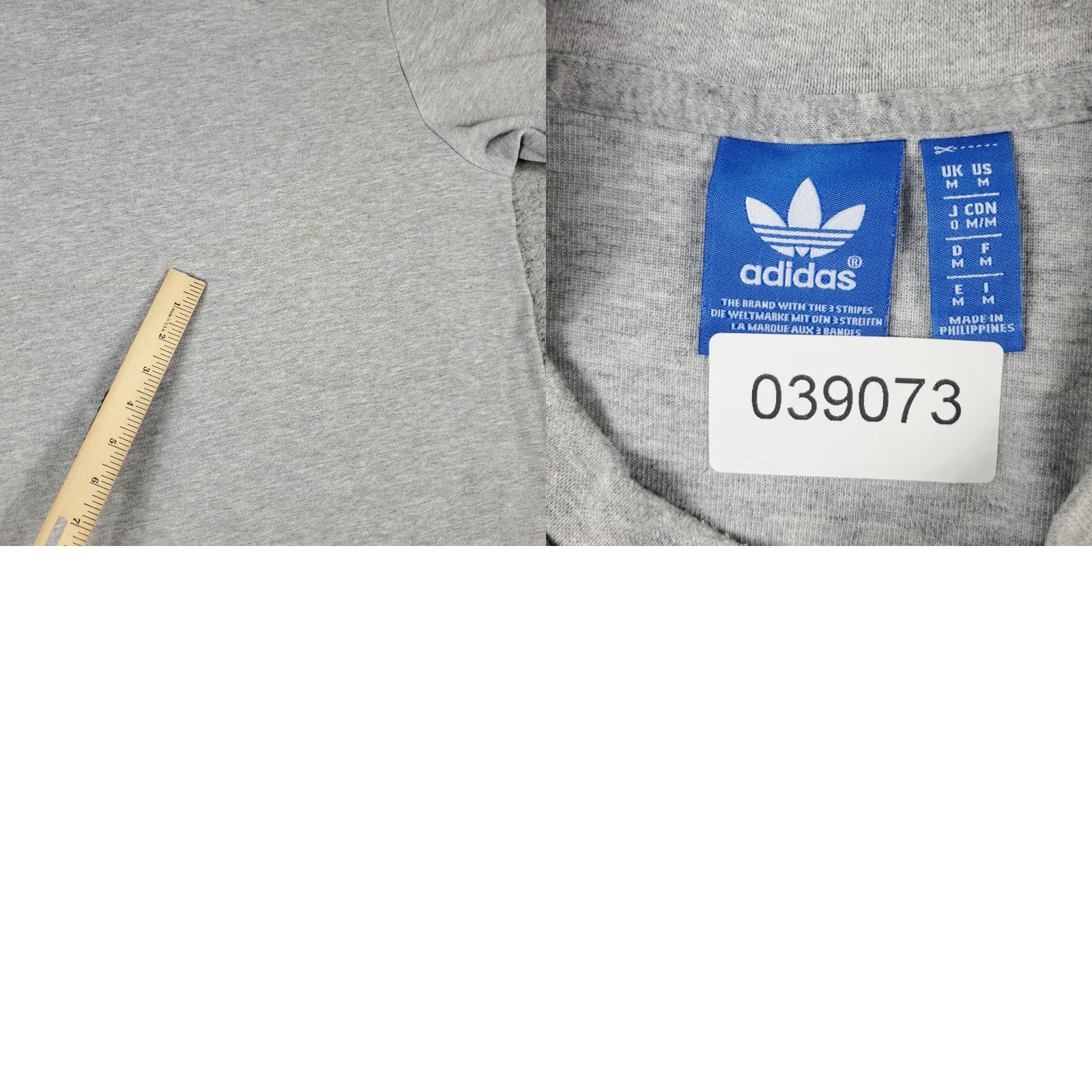 Adidas Adidas Logo T-Shirt Mens Medium Gray Casual Short Sleeve Size US M / EU 48-50 / 2 - 8 Thumbnail