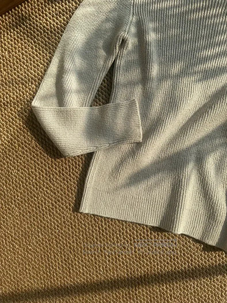 Hermes Hermes Women's Silk Slim Fit Knit Top Beige Gray Size S / US 4 / IT 40 - 4 Thumbnail