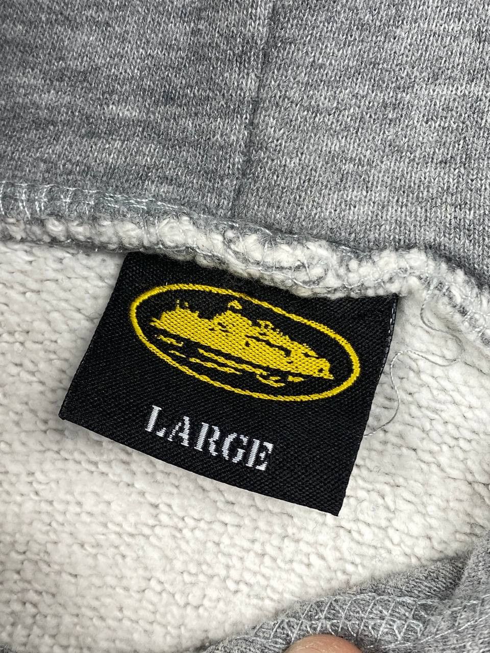 Corteiz Alcatraz Hoodie Big Logo Men Size L Gray