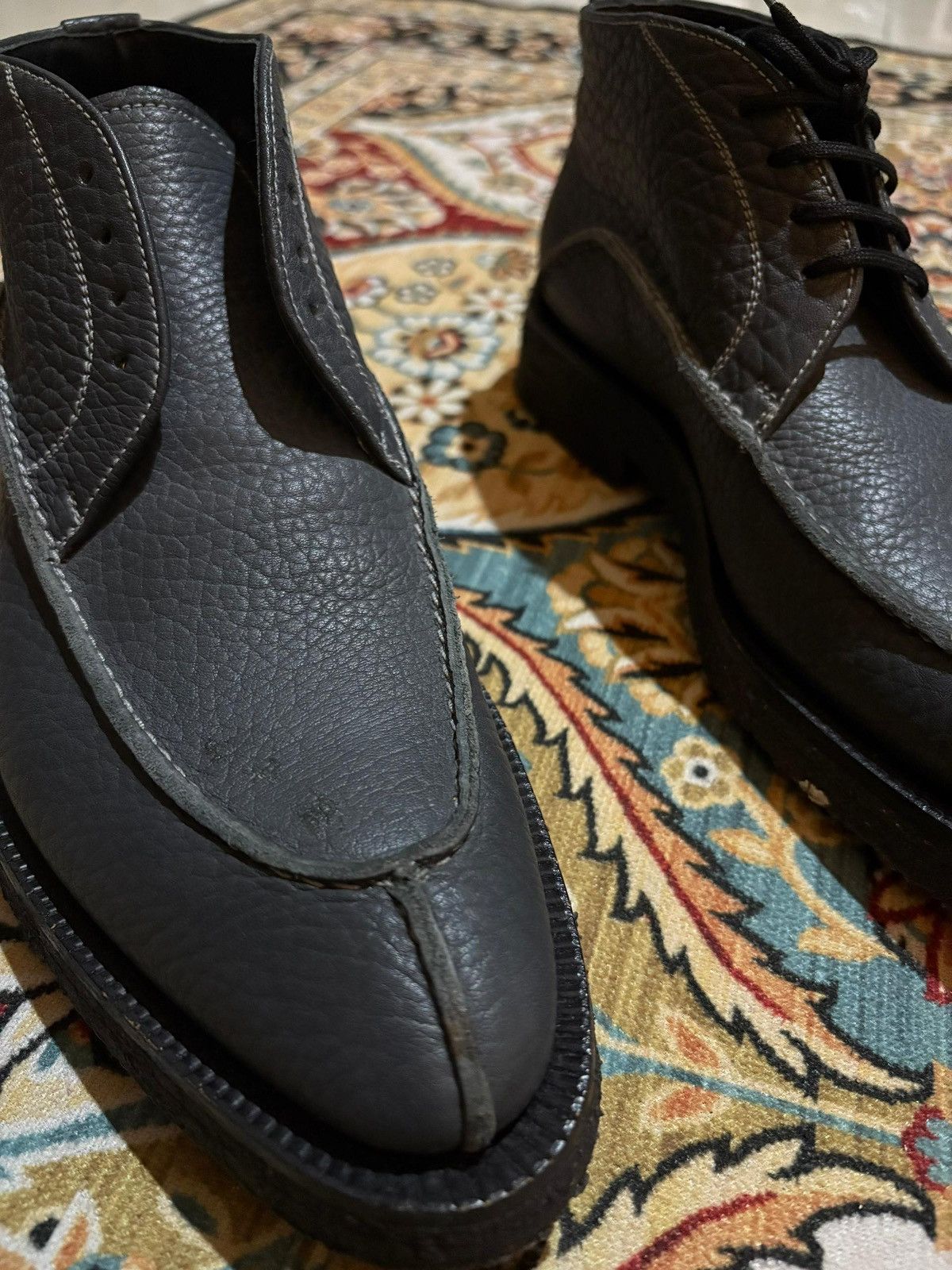 Leather × Premiata Premiata Uomo Pebbled Leather Boots Size US 6.5 / EU 39-40 - 5 Thumbnail