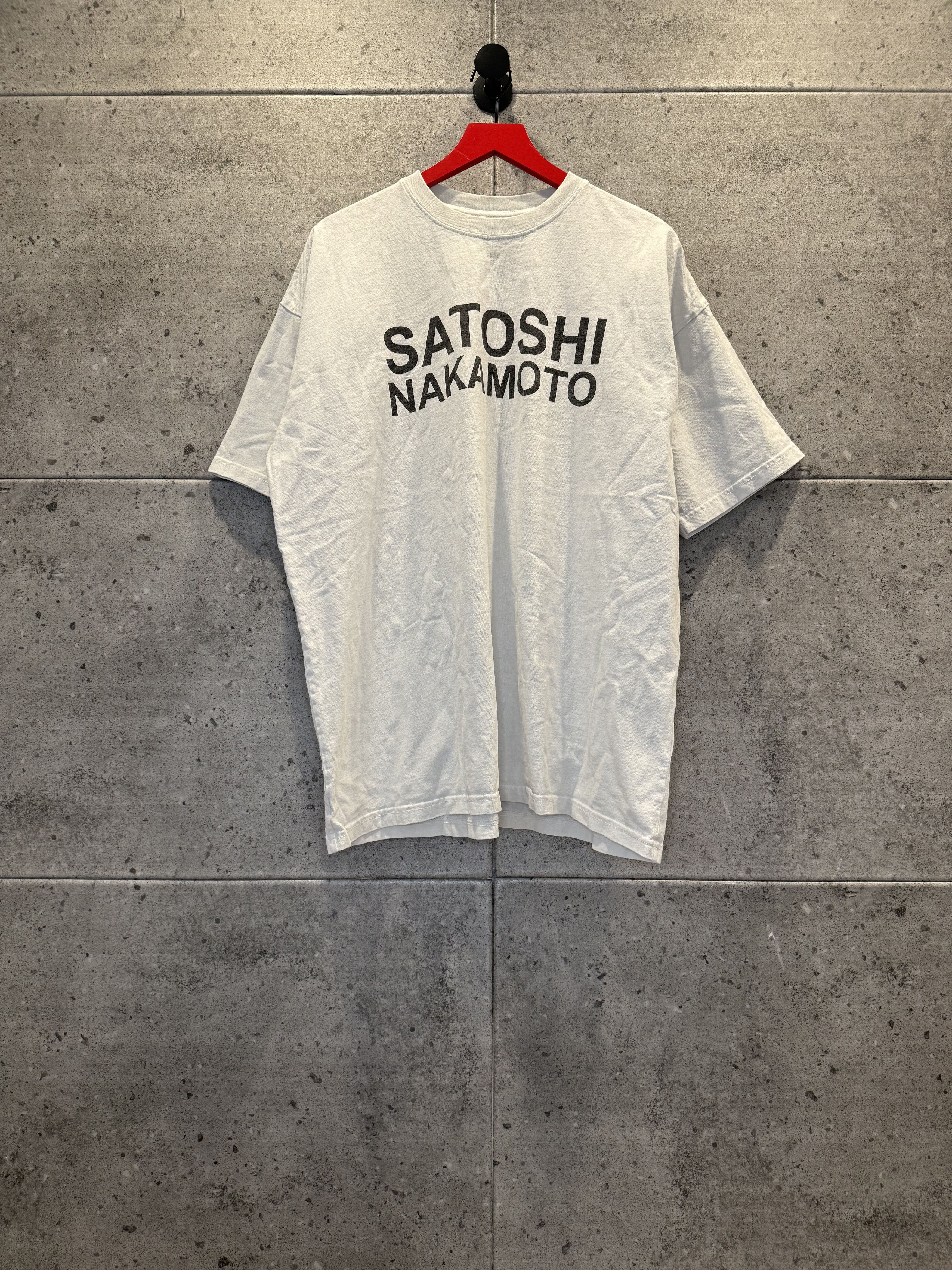 Satoshi Nakamoto oversized logo t shirt Short Sleeve T Shirts