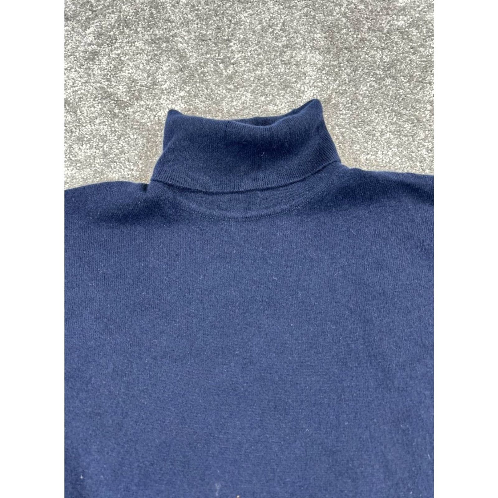 Vintage VINTAGE Drakes Sweater Mens Medium Blue Cashmere Knit Turtleneck Pullover Winter Fall Solid Size US M / EU 48-50 / 2 - 2 Thumbnail