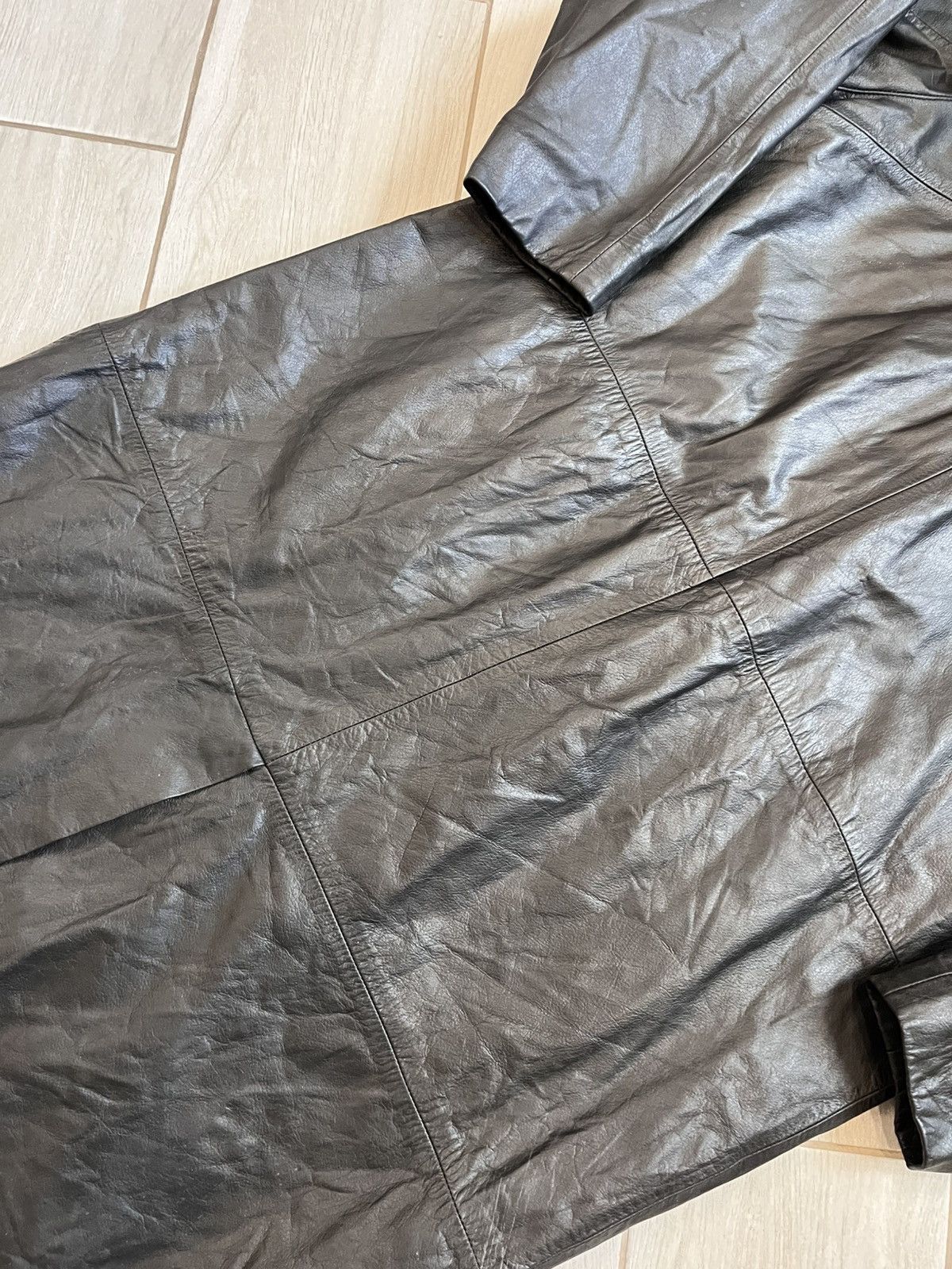 Vintage Vintage Comint Leather Coat Jacket Black minimalistic retro Size US XL / EU 56 / 4 - 18 Thumbnail