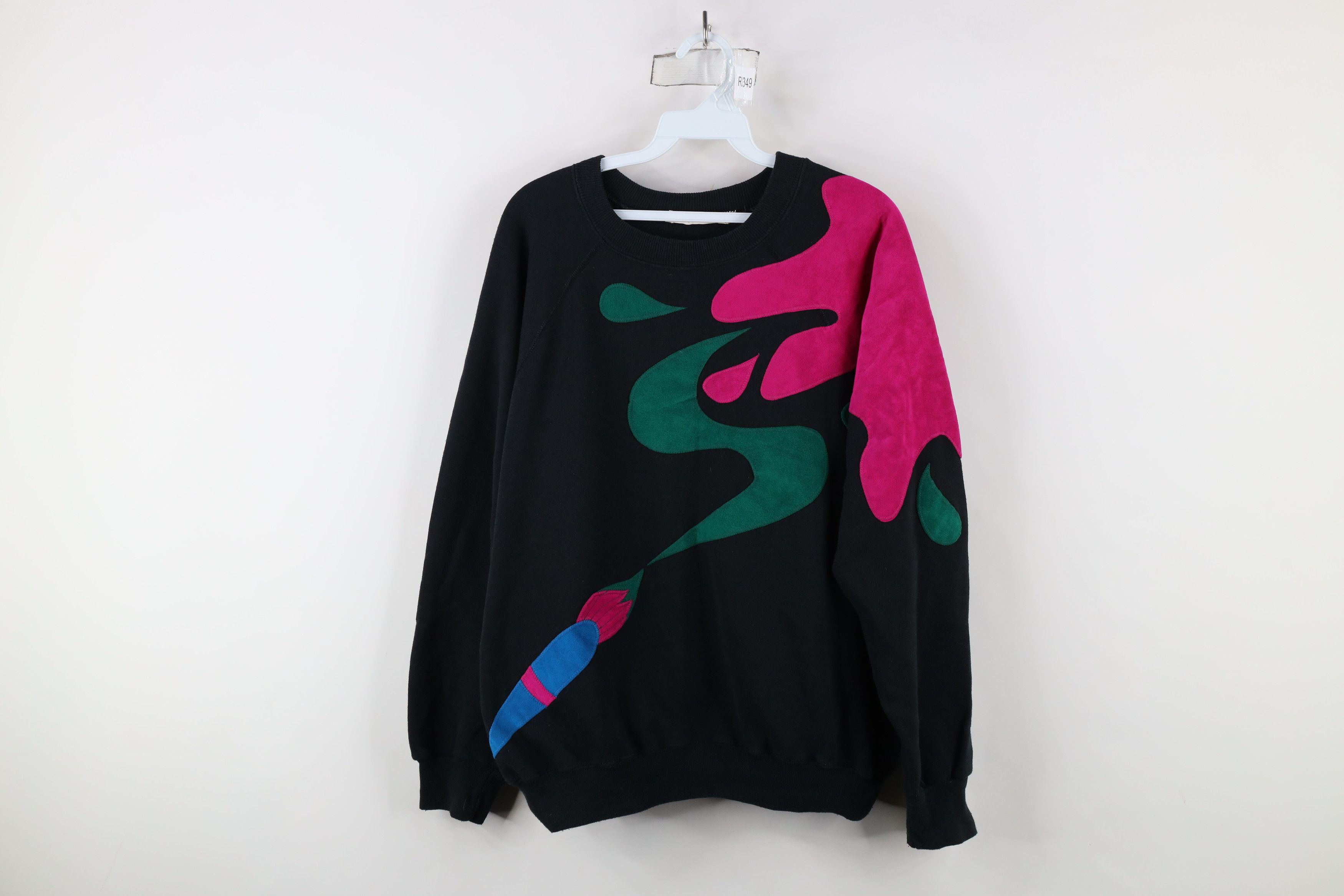 Vintage Vintage 90s Streetwear Art Paintbrush Sweatshirt USA Size XL / US 12-14 / IT 48-50 - 1 Thumbnail