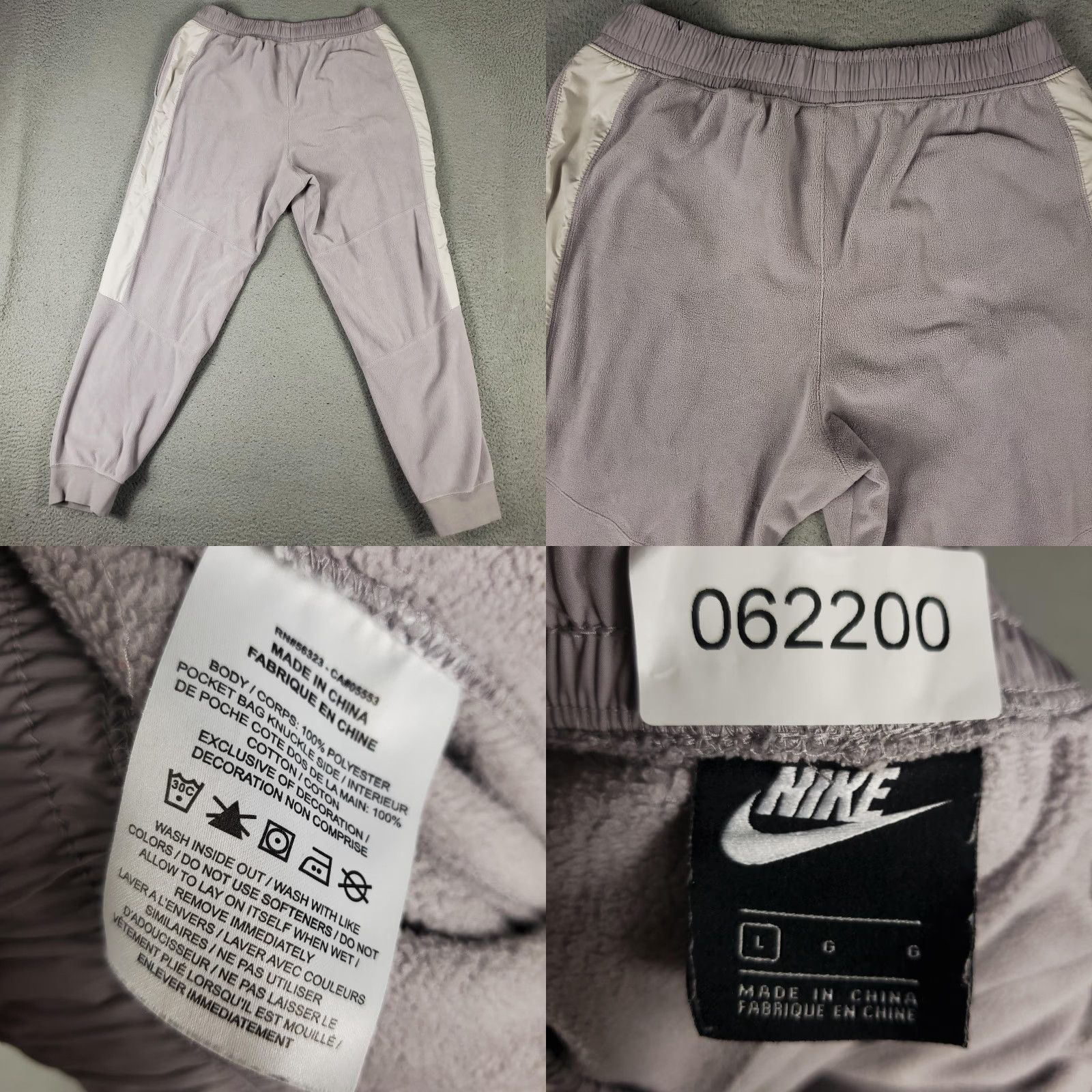 Nike Nike Pants Mens Large Gray Fleece Track Joggers Sweatpants Athletic Size US 33 - 8 Thumbnail
