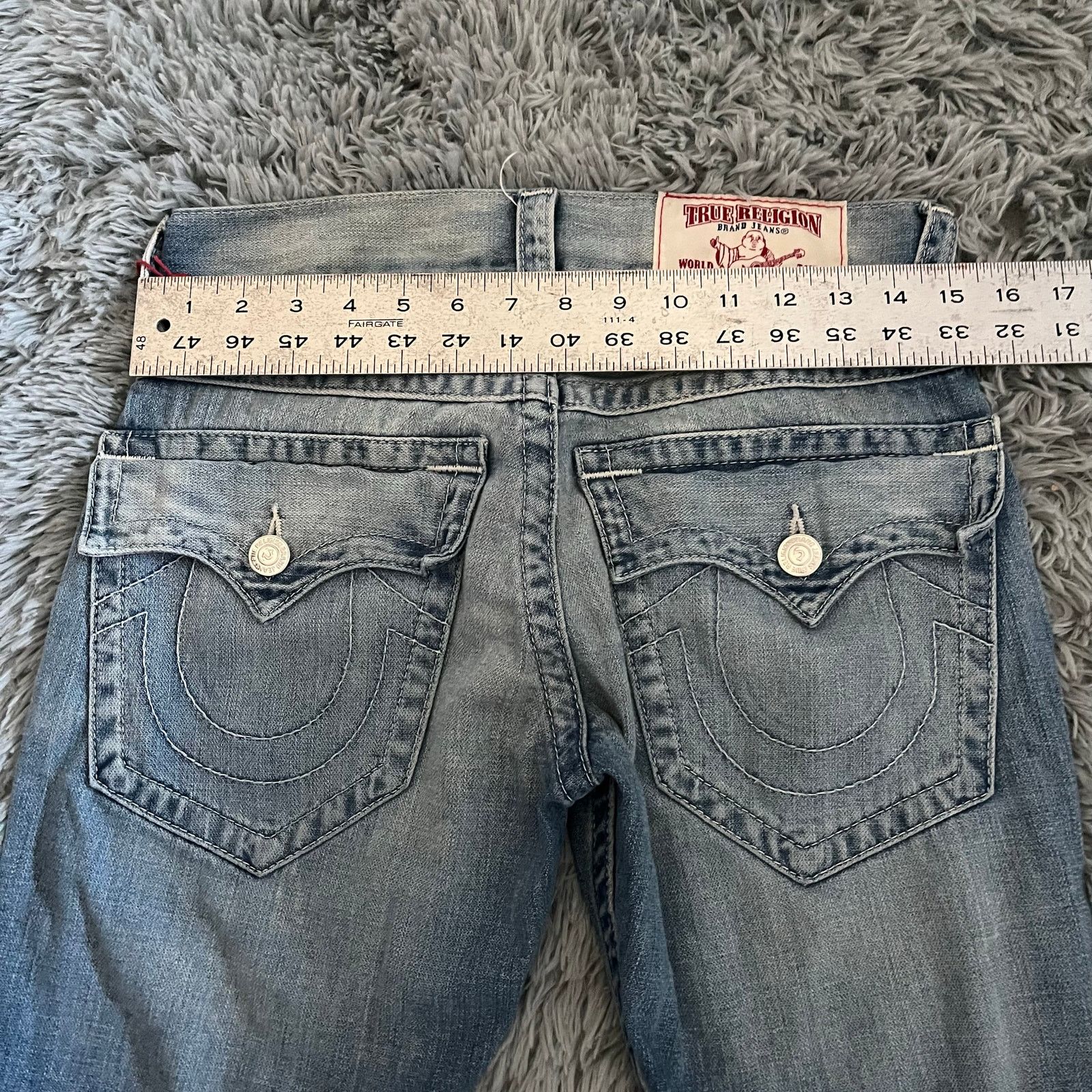 True Religion True Religion Straight Flap Roll Blue Jeans Denim Womens 28 Size 28" / US 6 / IT 42 - 4 Thumbnail