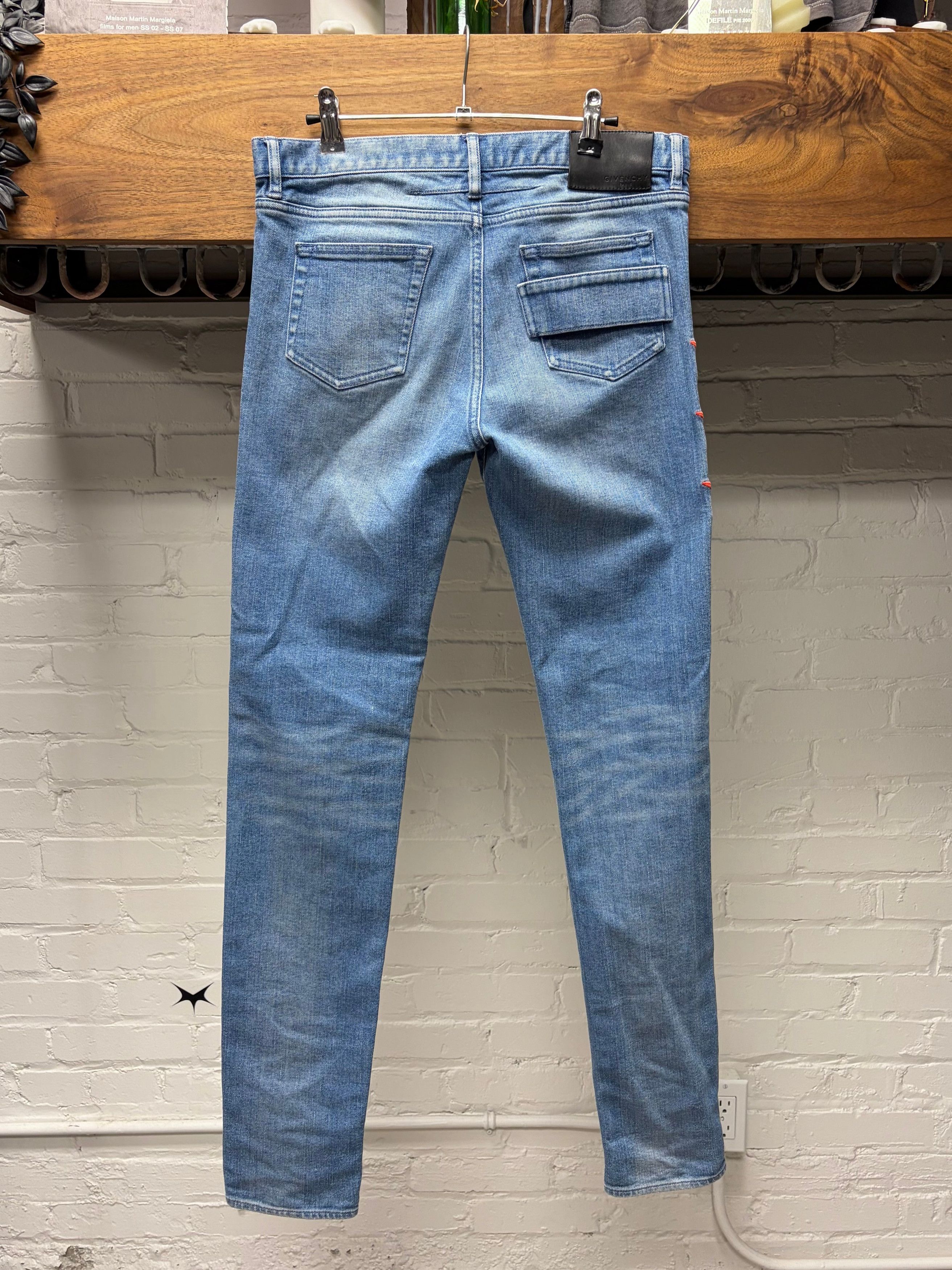 Givenchy ‘Star Patch’ Blue Skinny Jeans Size US 30 / EU 46 - 4 Thumbnail