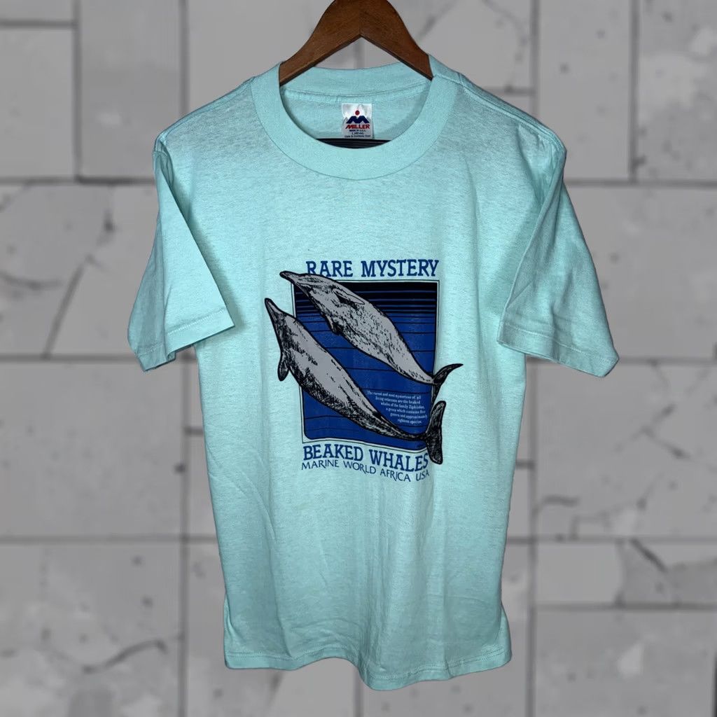 Vintage VTG Miller T-Shirt Mens L Stitch Beaked Whale Graphic USA Blue Size US L / EU 52-54 / 3 - 1 Thumbnail