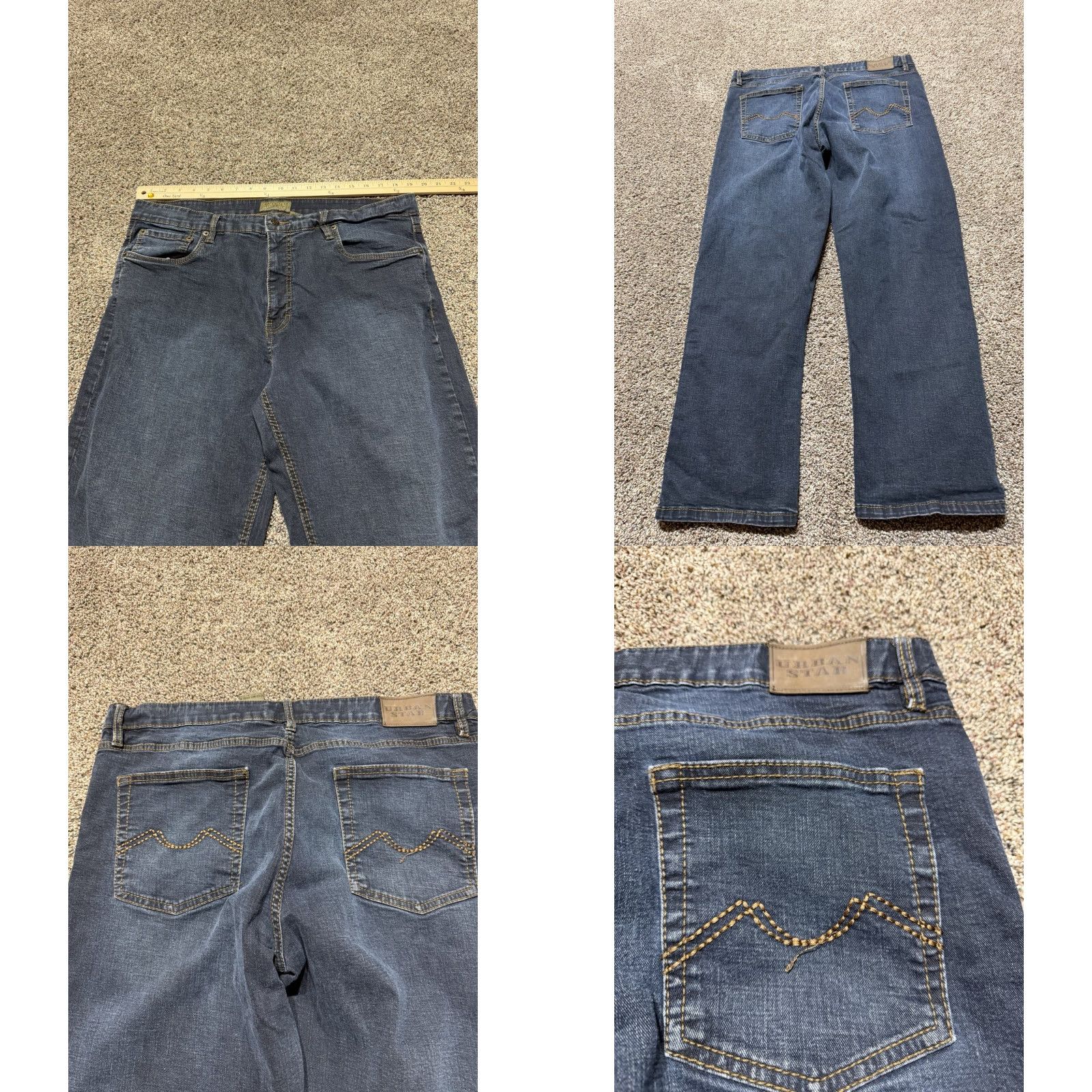 Vintage Urbanstar Jeans Men Straight Bootcut Size 40 Blue Denim 40X30 5-Pocket Style Vintage? No. (Remove extraneous) Size US 40 / EU 56 - 8 Thumbnail