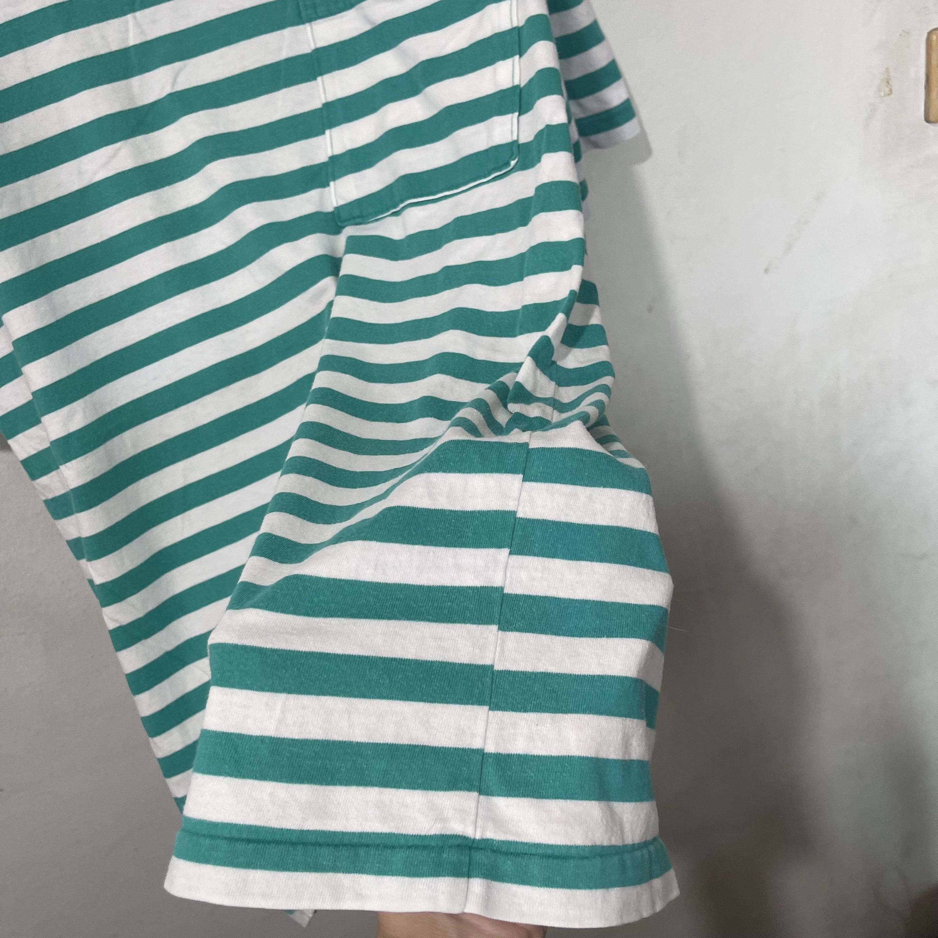 Vintage Vintage 90s Striped Pocket T-Shirt Size US XL / EU 56 / 4 - 5 Thumbnail