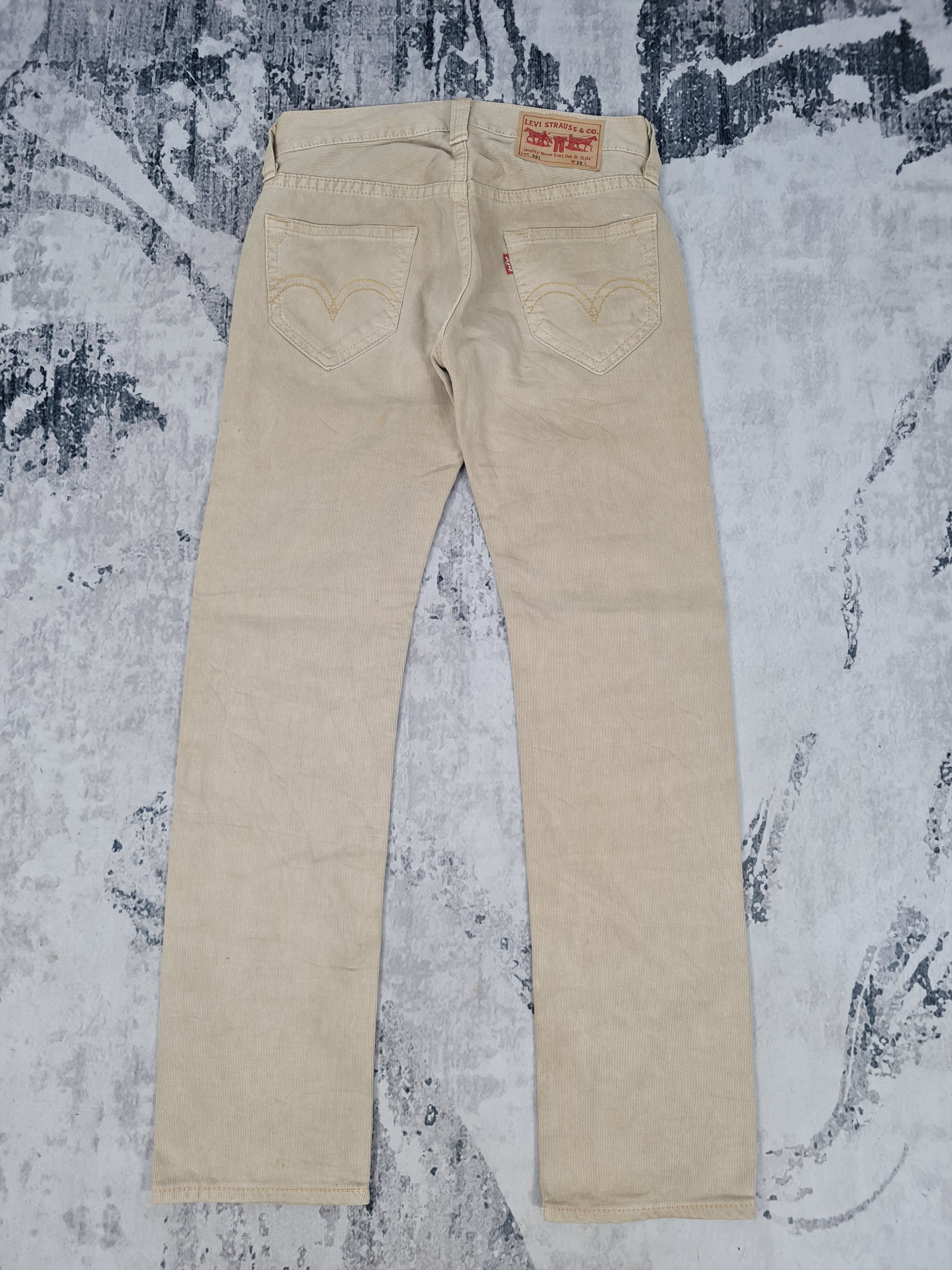 Levi's Vintage Clothing Vtg LEVIS 901 Qudroy Cream Straight Cut L0367 Size 32X33 Size US 32 / EU 48 - 2 Thumbnail